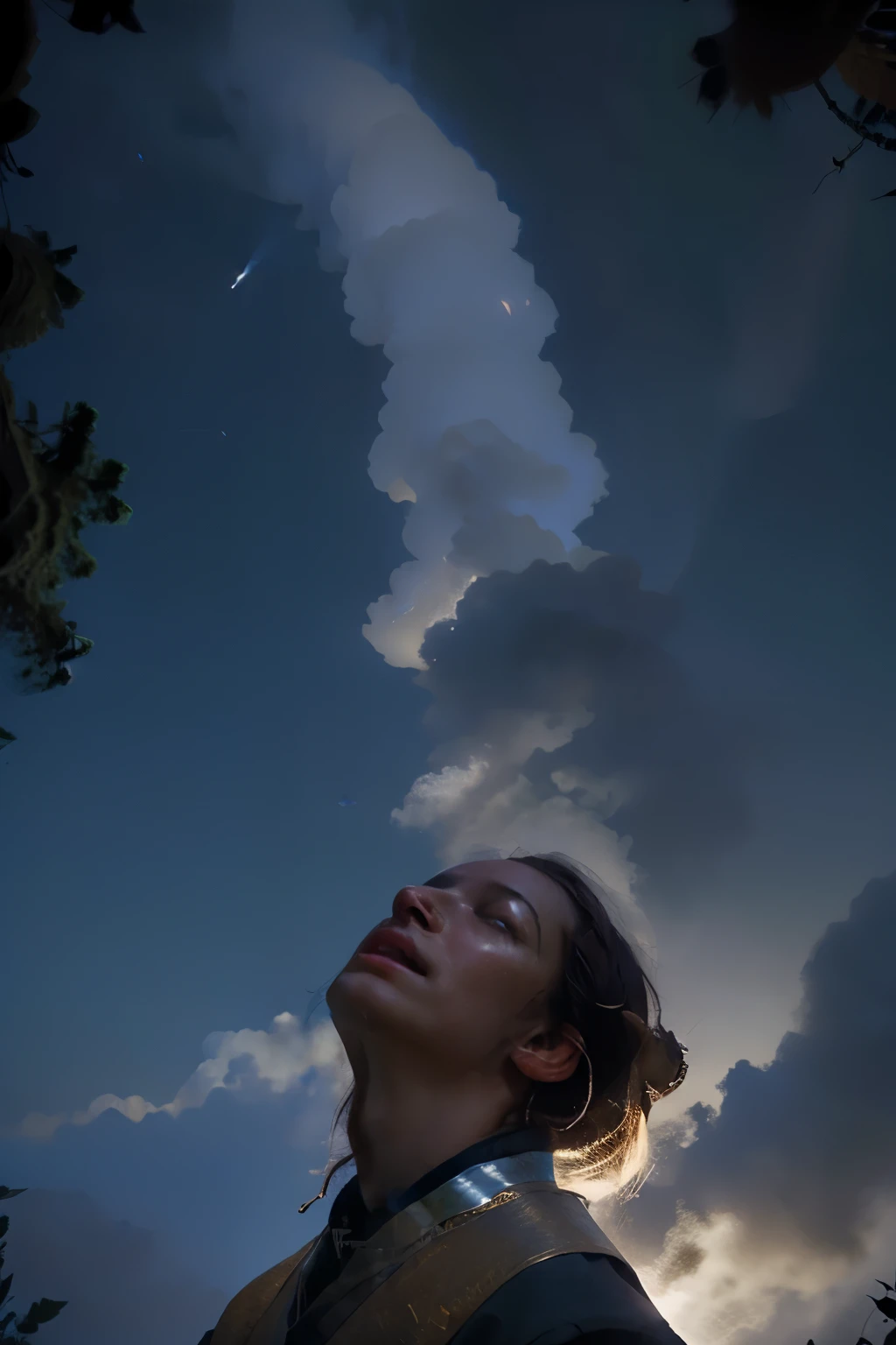 king david looking at the sky and crying out to god