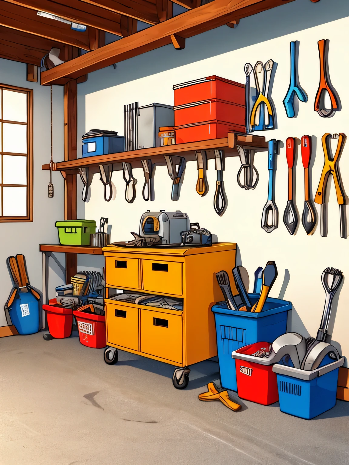 garage、There are many tools available