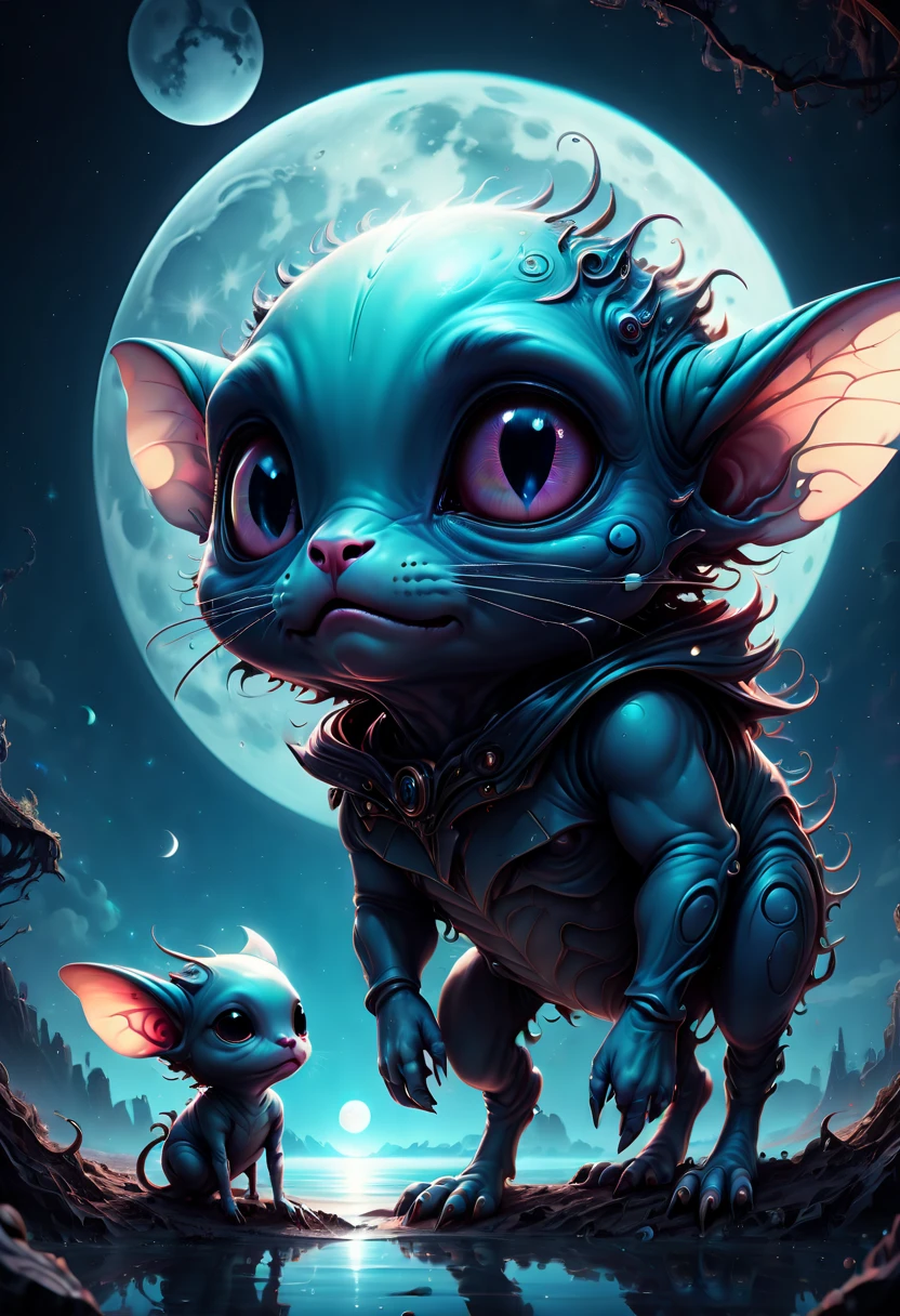 Magical Plants, Alien planet, Magic Realism Style, surrealistic, dark fantasy, Dark art, intricate, (best quality, masterpiece, Representative work, official art, Professional, unity 8k wallpaper:1.3)