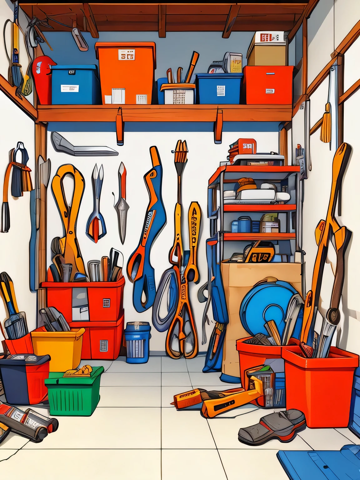 garage、There are many tools available