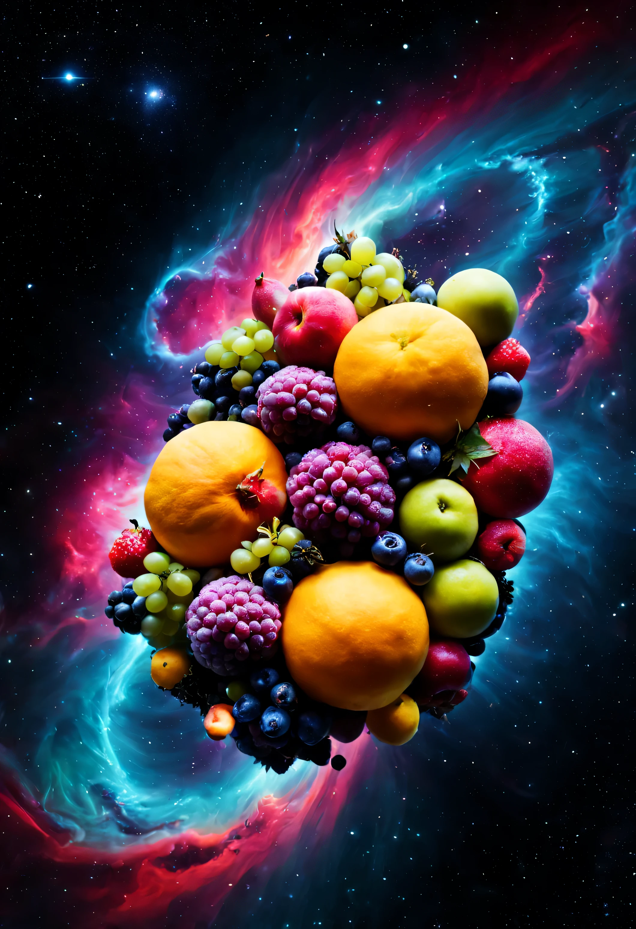 crazy space nebula, constellation, neon, Fruit masterpiece, best quality, ultra high resolution, (photoactual, actual:1.2), deep shadow, original photo, film grain, 富士XT3, 8k ultra high definition, SLR camera