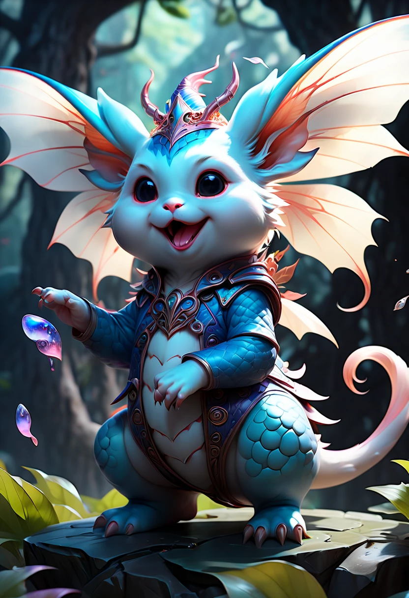 Magical Fantasy Creature, cute by Chen Longque and Chen Dingbo, (best quality, masterpiece, Representative work, official art, Professional, Ultra high detail, 8k:1.3)