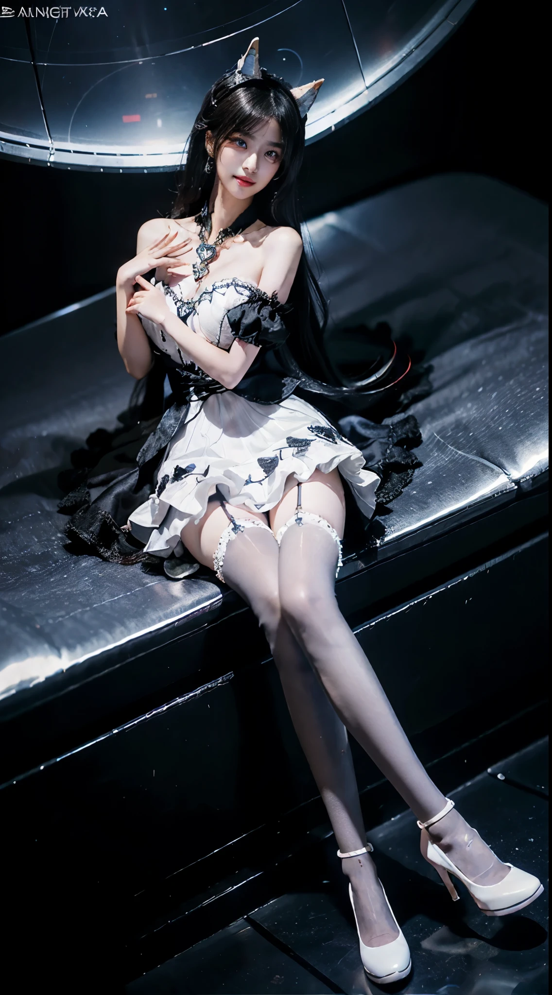 (Mastepiece, Top quality, Highest Resolution, Boobs Sharp Focus, Vibrant colors, Detailed and subtle), Photorealistic photography, Depth of written boundary, Cinematic Lighting, Dynamic Pose, 1 Innocent Japanese girl, , Childish face, No makeup, Young and cute, ((Skinny body, Flat Chest, Small breasts:1.2)), Light skin, Perfect Anatomy, Incredibly detailedな顔, Incredibly detailed, Beautiful and gentle eyes and eyelashes, Shiny brown medium length hair, Ponytail, Professional lighting from the front on her, A graceful smile. 彼女はエナメルの黒いbunnyガールの衣装を着ています, bunny, gossiper, Black rabbit ears, Black pantyhose, Bow, Wrist cuffs, Black Leotard.NSFW、(((High leg:1.7))))、The legs are open、Esbian all over,(((Small breasts:1.7)))