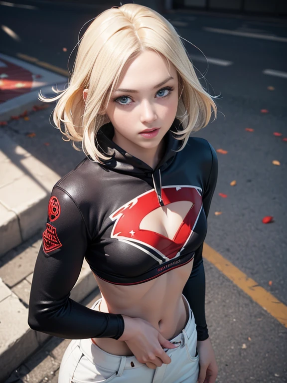 (best quality, 8k, highres, photorealistic:2.0), (solo, one girl:2.0),(lighting:front),(lighting: strong),(Russian Beauty:2.0),(girl is very muscular:1.5),(shiny skin:1.5),(oily skin:1.5),(platinum blonde hair color:1.5),(flat chest:1.5),(((small breasts))),(Filmed on the streets of American slums),(ultimate beautiful girl),(((energetic woman))),(((hip hop fashion))),((oversized jumper)),(wide pants)