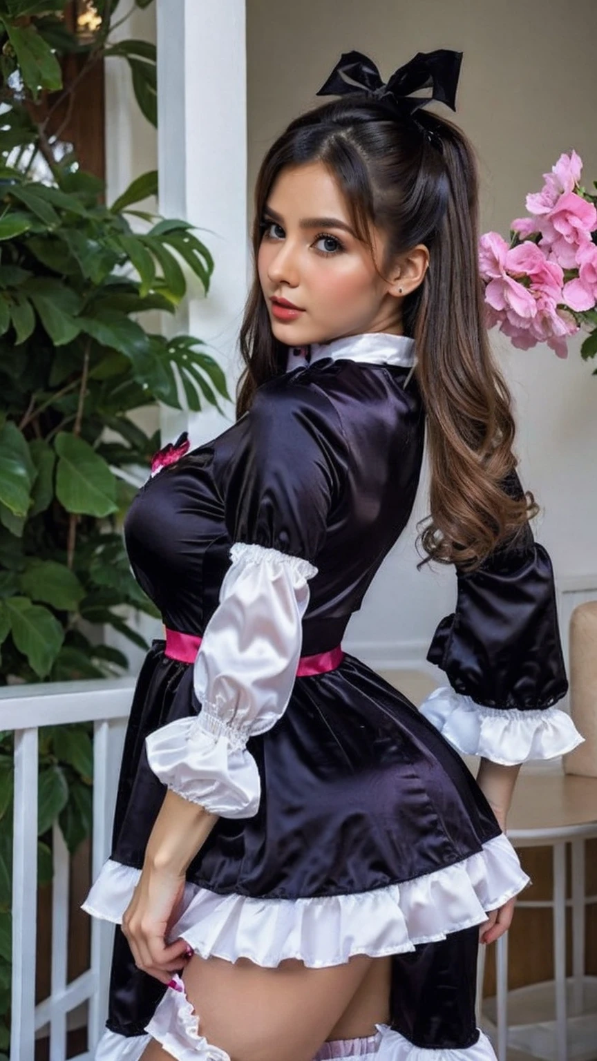 １girl with 30 years old , Look at the viewer, close look, Lolita , different colors seductive outfit, Just sexy, twin tail