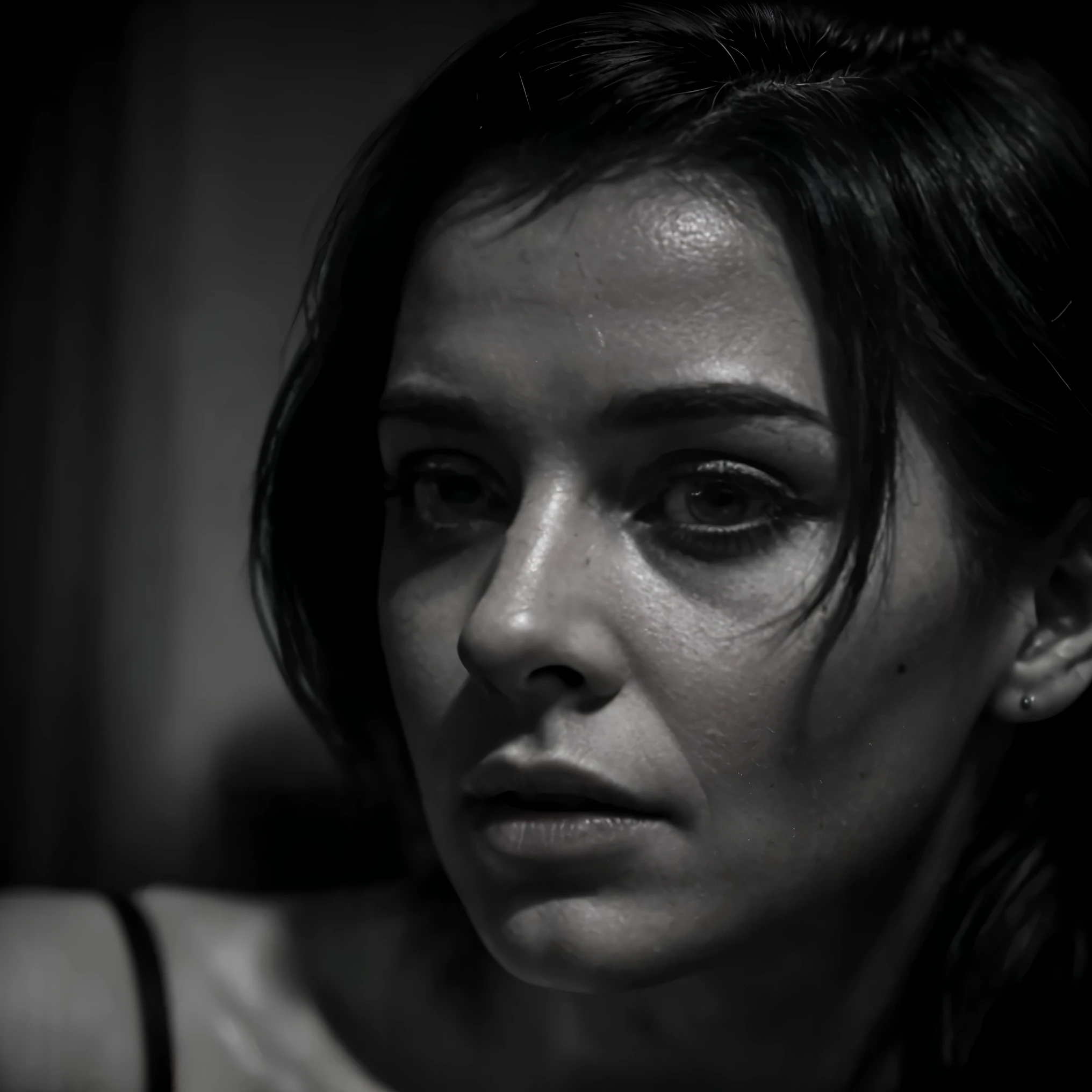 (best quality,4k,8k,highres,masterpiece:1.2),ultra-detailed,(realistic,photorealistic,photo-realistic:1.37),RAW photo,bloody woman,1957,vintage film grain,black and white,shocking,haunting portrait,horror,classic suspense,retro style,intense emotions,mysterious atmosphere,innocence lost,dramatic lighting,gritty realism