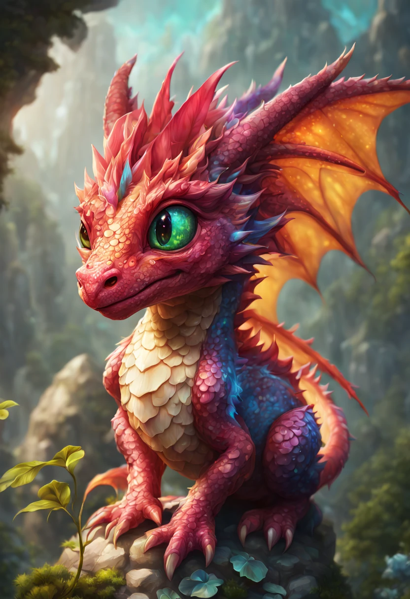 "mind-blowing cute baby dragon in a metamorphic cataclysm flower blossom egg", 8k resolution concept art portrait, Artgerm, WLOP, dynamic lighting, intricately detailed,triadic colors, Unreal Engine 5, volumetric lighting, detailed matte painting, deep color, fantastical, intricate detail, splash screen, complementary colors, fantasy concept