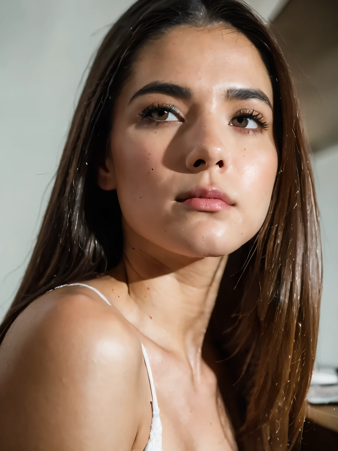 (close-up, editorial photograph of a 24 year old woman named Kimmie Miso), (highly detailed face:1.4) (smile:0.7) (background inside dark, moody, private study:1.3) , nikon d850, film stock photograph ,4 kodak portra 400 ,camera f1.6 lens ,rich colors ,hyper realistic ,lifelike texture, dramatic lighting , cinestill 800,