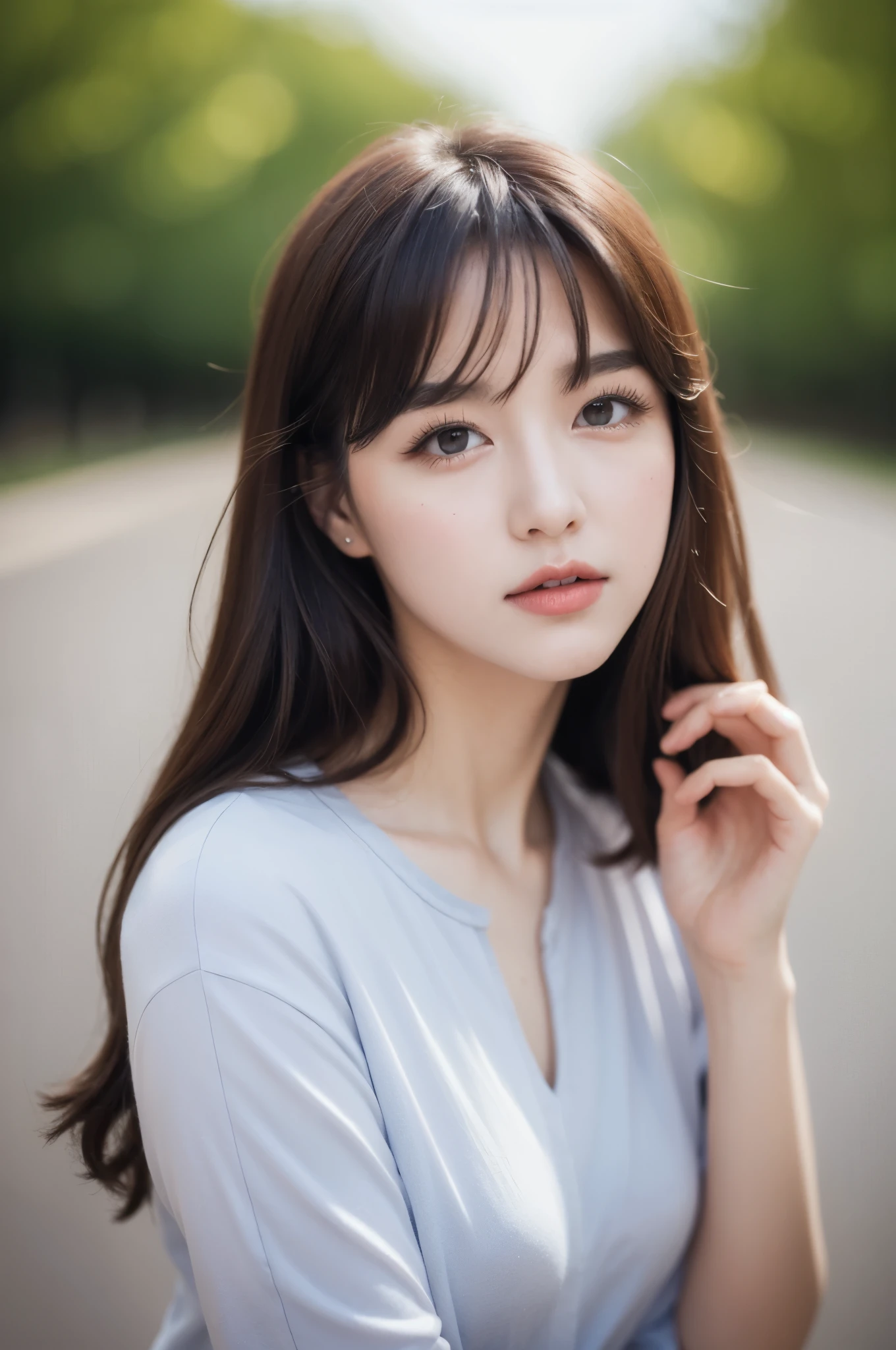 Photos of beautiful Korean kpop idol women, Simple nostalgia, Beautiful spring afternoon lights, (Professional iPhone photos,