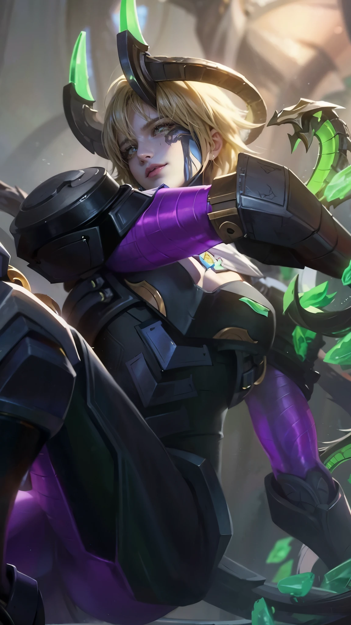 Masterpiece, ultra HD, detailed all picture, a close up of a devil, dyrroth from mobile legend, evil, extremely detailed artgerm, mobile legends character, inspired by Dyrroth, Six pack chest and abs, yellow jewel above the chest