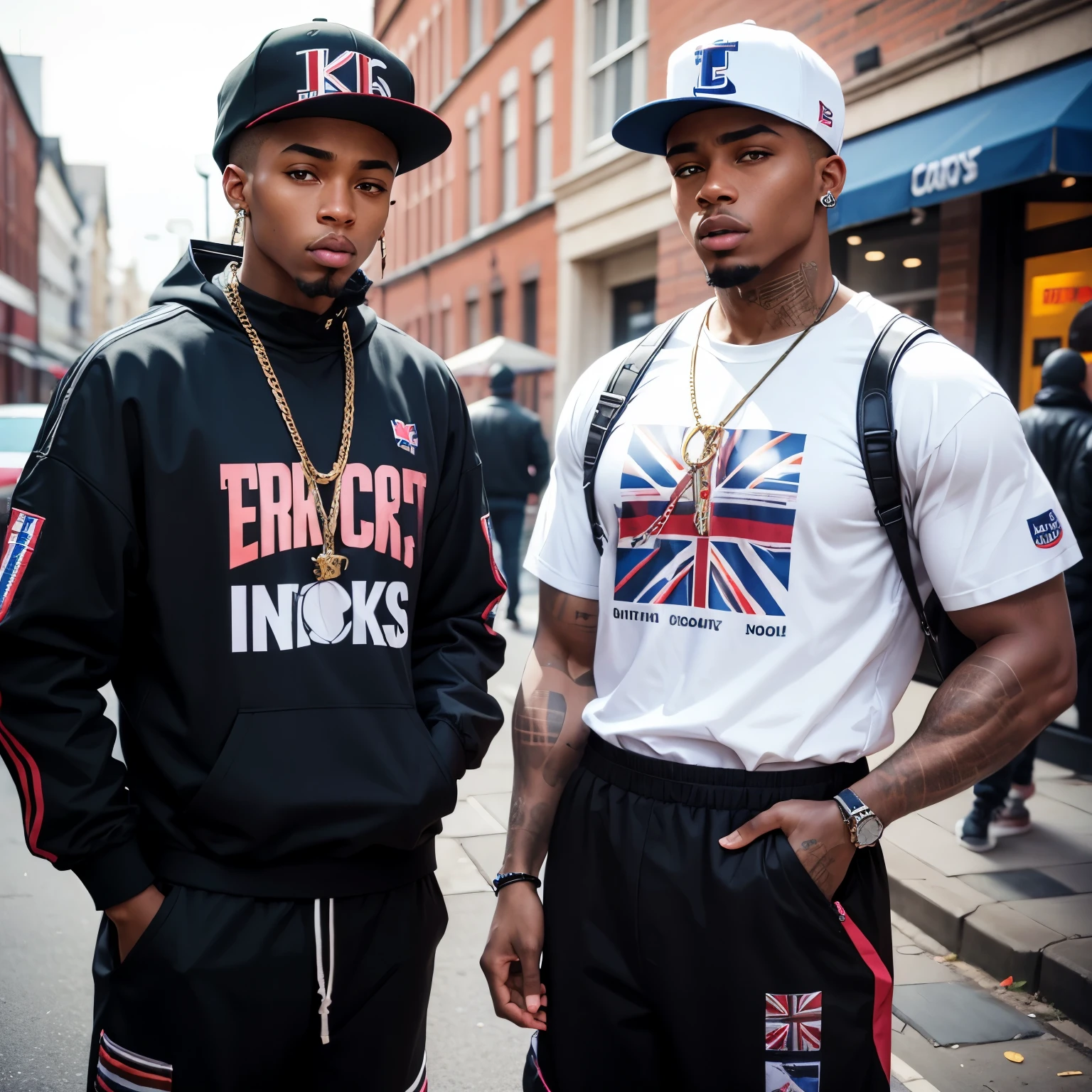 Black people dressed like UK rappers