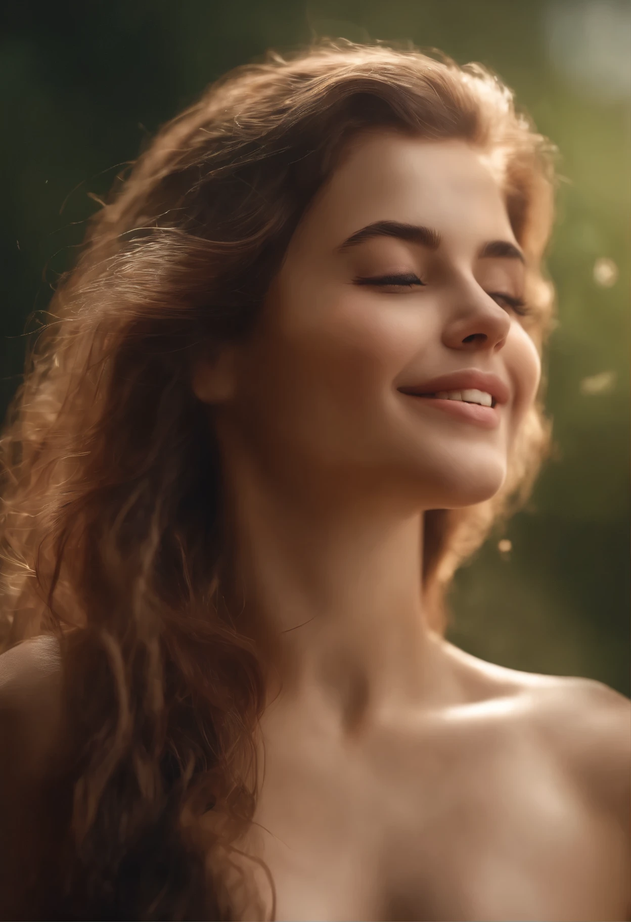 (8K), (Best Quality: 1.1), (Realistic), (Photorealistic: 1.39), Ultra High Definition, 1 Girl, Cute, Smile, Closed Mouth, Beautiful Details, Beautiful Nose, Full Body, Wet Hair, small breasts, naked, Thighs vagina