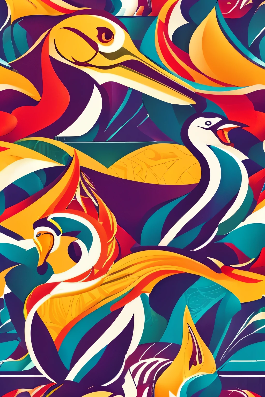 In this captivating image, a majestic swan and a vibrant hornbill are depicted as spirit animals, symbolizing the essence of Sarawak. The UTS Esports logo, inspired by the FIFA Women's World Cup, is ingeniously intertwined with the essence of academic excellence. Rendered in a clean and precise vector style, the image exudes a sense of dynamism and energy. The vibrant colors and intricate details beautifully convey the harmonious merging of sports and educational prowess. This high-quality image evokes a sense of awe, leaving viewers mesmerized by the striking visual representation of these powerful symbols.