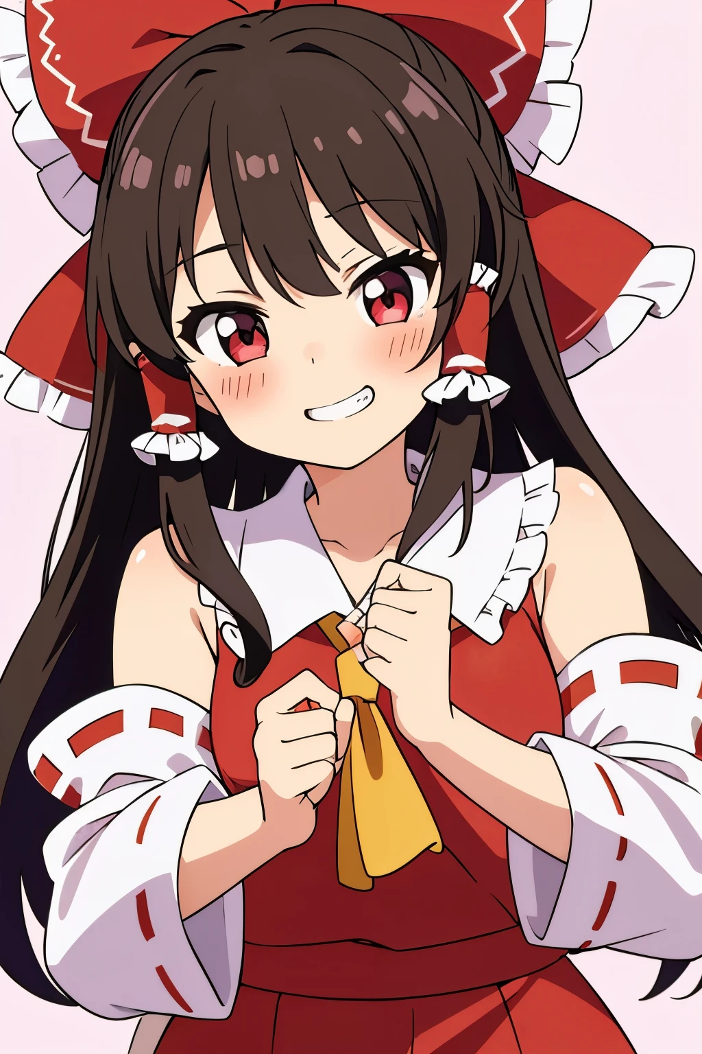 sdgen 1girl, solo, long hair, breasts, looking at viewer, blush, smile, bangs, black hair, red eyes, dress, animal ears, cleavage, bare shoulders, twintails, collarbone, upper body, <lora:sdgen_LoCon_Ultimate:1>
