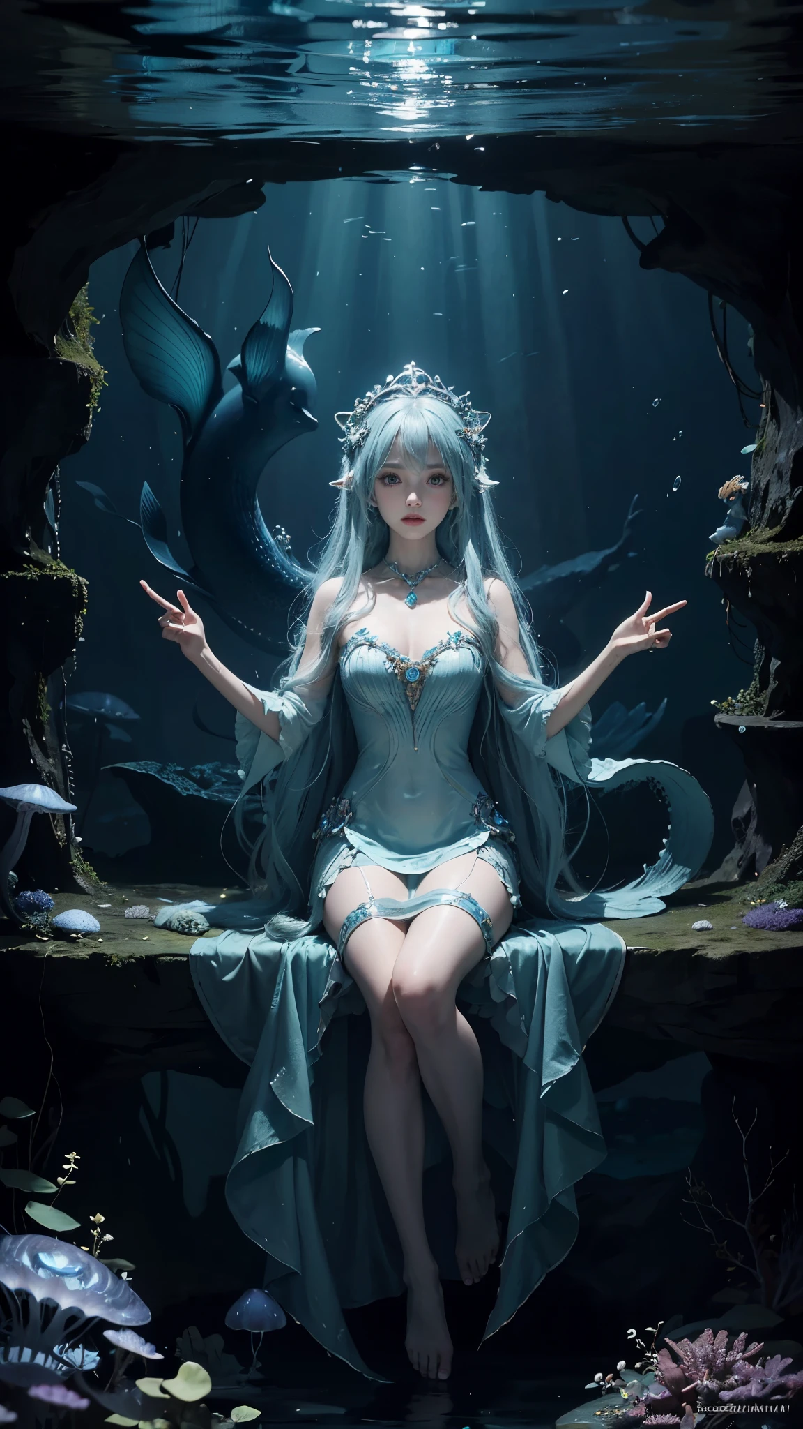 "((Enchanting)) forest scene, ethereal girl with ((translucent wings)), bubbling creek, magical, surreal, golden hour, ((dreamlike)) atmosphere, vibrant colors, fantasy painting",priestess,nodf_lora,More Detail