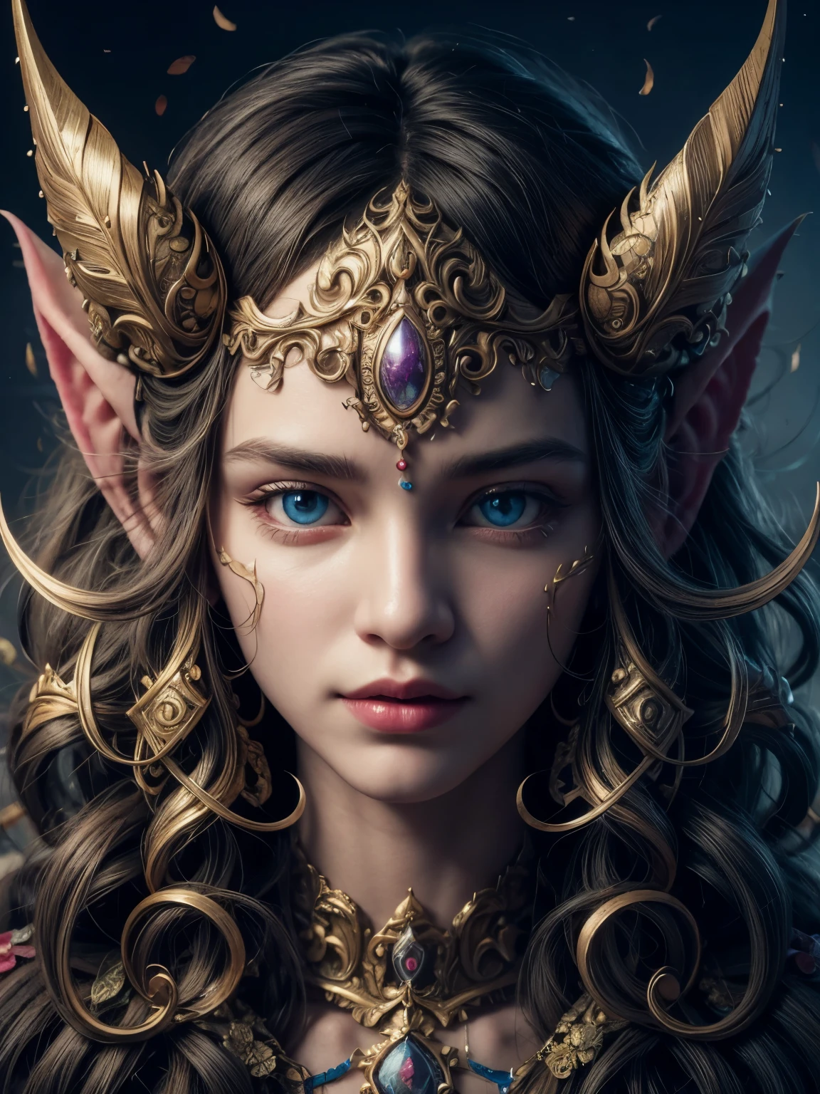 (Best quality, 4k, High-resolution, Masterpiece:1.2), Ultra-detailed, Realistic, Radiant lighting, Epoch Elves, Portraits, Fantastical colors, Fine art, Ethereal beings, Dreamlike, Whimsical creatures, Detailed facial features, Glowing eyes, Elven beauties, Ethereal glow, Mythical creatures, Harmonious composition, Dazzling colors, Stunning visual effects, Otherworldly appearance, Mesmerizing artistry, 