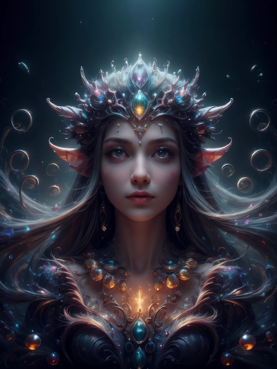 (Best quality, 4k, High-resolution, Masterpiece:1.2), Ultra-detailed, Realistic, Radiant lighting, Epoch Elves, Portraits, Fantastical colors, Fine art, Ethereal beings, Dreamlike, Whimsical creatures, Detailed facial features, Glowing eyes, Elven beauties, Ethereal glow, Mythical creatures, Harmonious composition, Dazzling colors, Stunning visual effects, Otherworldly appearance, Mesmerizing artistry, 