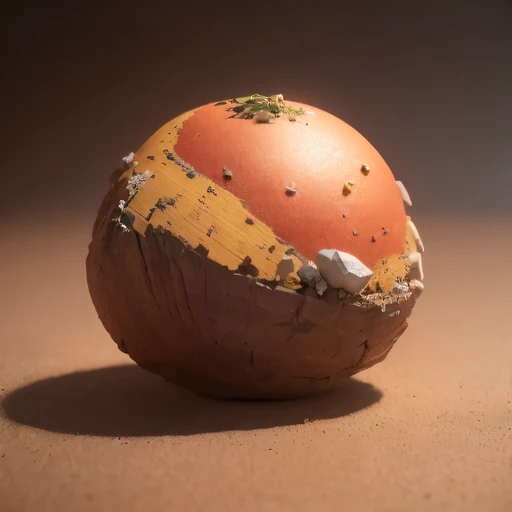 small realistic model, (bifurcation, original photo, best quality, masterpiece:1.4),Steampunk Cyberpunk 2916,(Cyberpunk light:1.3),on the Mars,horizon (related to land),(in a small nature box:1.3),Isometric, small nature, landscape on foundation,landscape,Distant focus((Iwo Jima background))