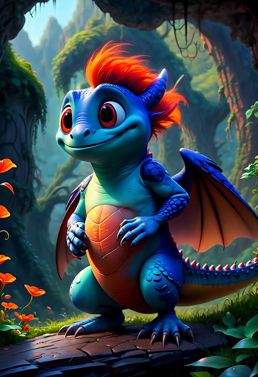 Magical Fantasy Creature, Pixar style, Disney Style, matte painting, digital painting, (best quality, masterpiece, Representative work, official art, Professional, Ultra high detail, 8k:1.3)