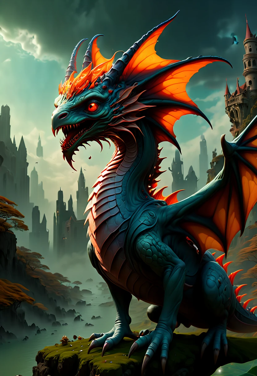 Magical Fantasy Creature, Fantasy art, concept art, surrealistic, matte painting, digital painting, (best quality, masterpiece, Representative work, official art, Professional, Ultra high detail, 8k:1.3)