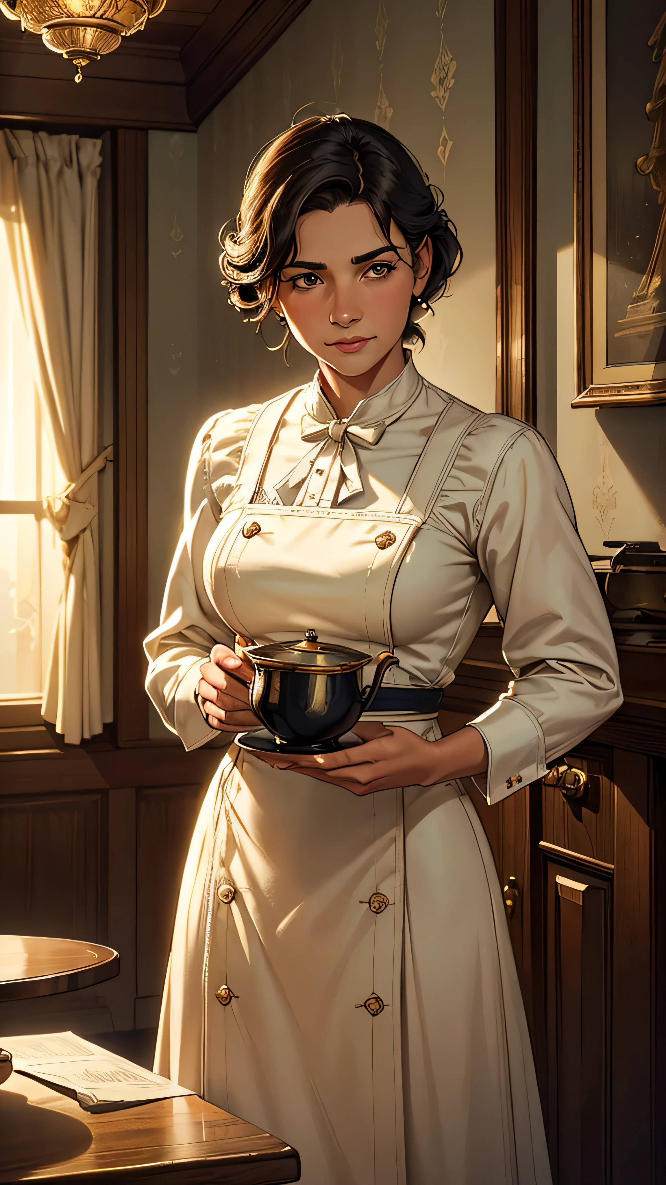 (best quality,4k,8k,highres,masterpiece:1.2),ultra-detailed,(realistic,photorealistic,photo-realistic:1.37), HDR, UHD, studio lighting,ultra-fine painting,sharp focus,physically-based rendering, extreme detail description,professional,vivid colors,bokeh, portraits
A 10-year-old boy checking his pocket in front of a waitress at the hotel, sketch, pencil drawing, monochromatic, dimly lit, mysterious atmosphere, inquisitive eyes, curious expression, vintage clothing, classic interior design, elegant table setting, exquisite chandeliers, ornate wallpaper, antique furniture, polished wooden floors, soft shadows, fine lines, delicate shading, cross-hatching technique, life-like texture, nautical-themed artwork, vintage luggage, historical charm, silver pocket watch, antique keychain, polished marble countertops, brass doorknobs, handwritten notes, handwritten menu board, attentive waitress, friendly smile, vintage china teacups, steam curling from a teapot, wisps of steam rising from a bowl of soup, delicate silverware, linen napkins, warm color palette, contrasting light and shadow, chiaroscuro effect, dramatic composition, sense of nostalgia, evocative emotions.
