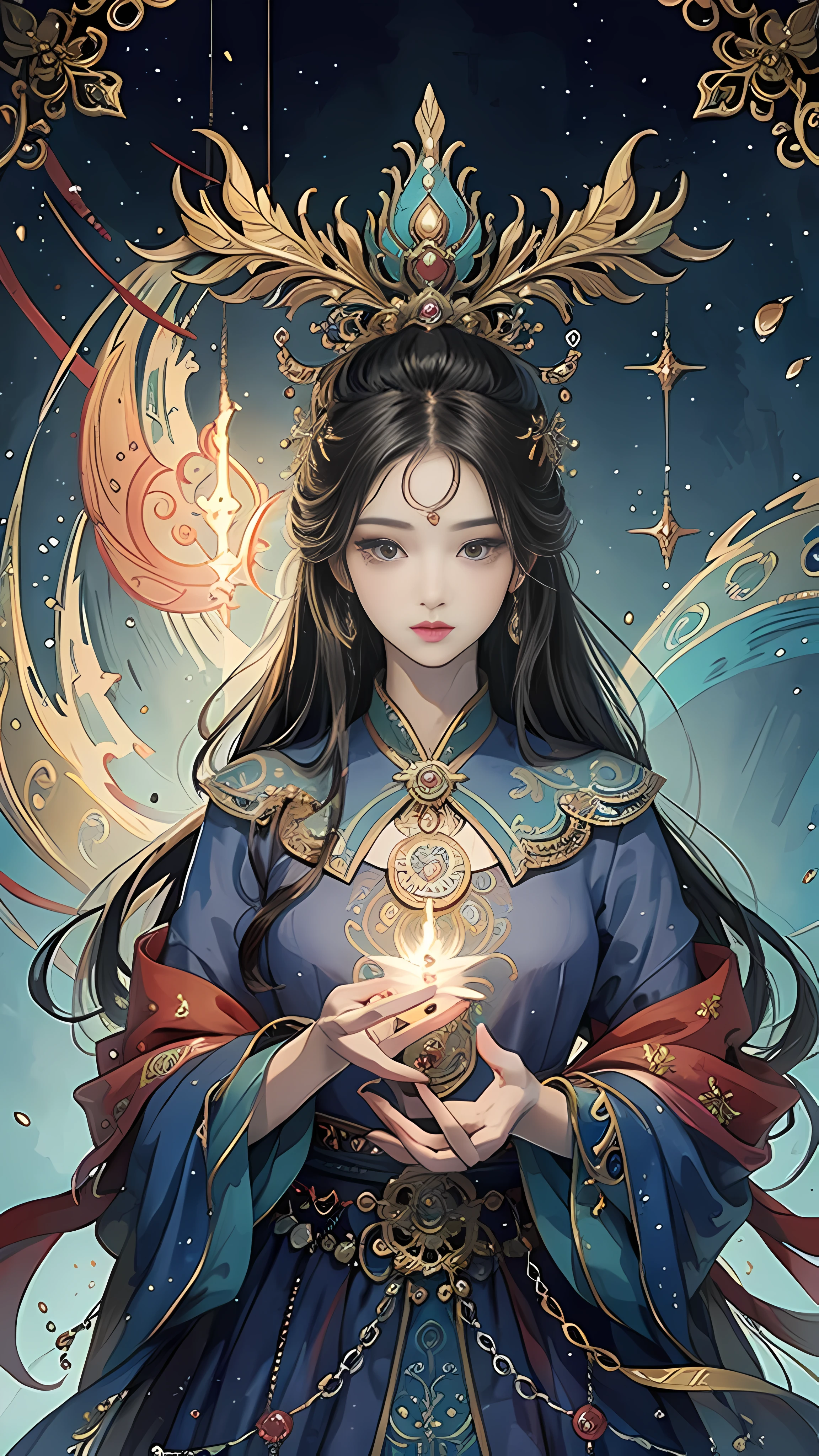(masterpiece, top quality, best quality, official art, beautiful and aesthetic:1.2), (1 girl), Very detailed,colorful,most detailed, official art, unified 8k wallpaper, super detailed, beautiful and aesthetic, beautiful, masterpiece, best quality, (zencontroversy, mandala, controversy, encontroversy) ,holy light,Flash drawing, PerfectNwsjMajic, ocean