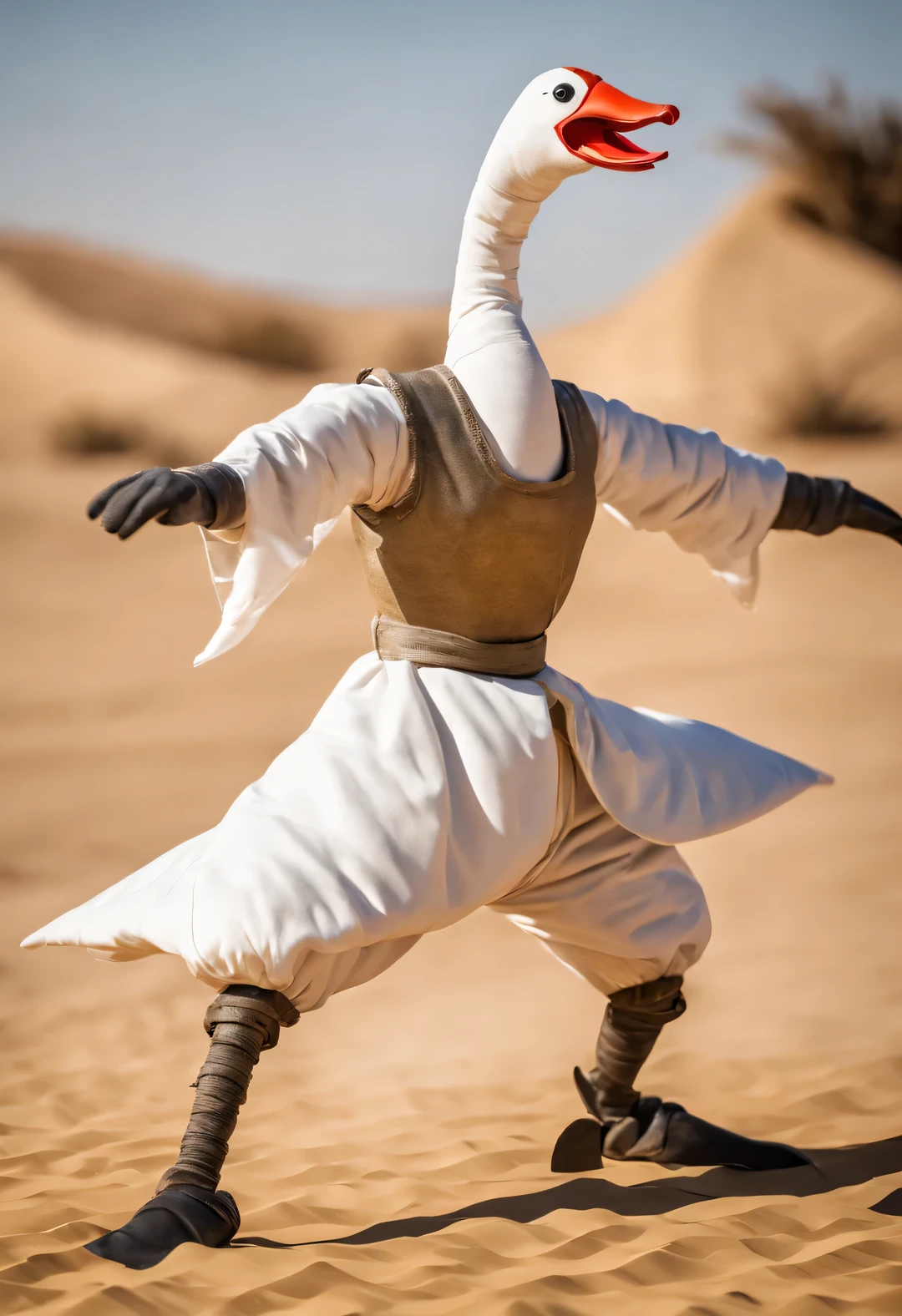 Graffiti art style, Beautiful detailed，Hedgehog puppet runs marathon in desert, with running action, dynamic action, and rampage