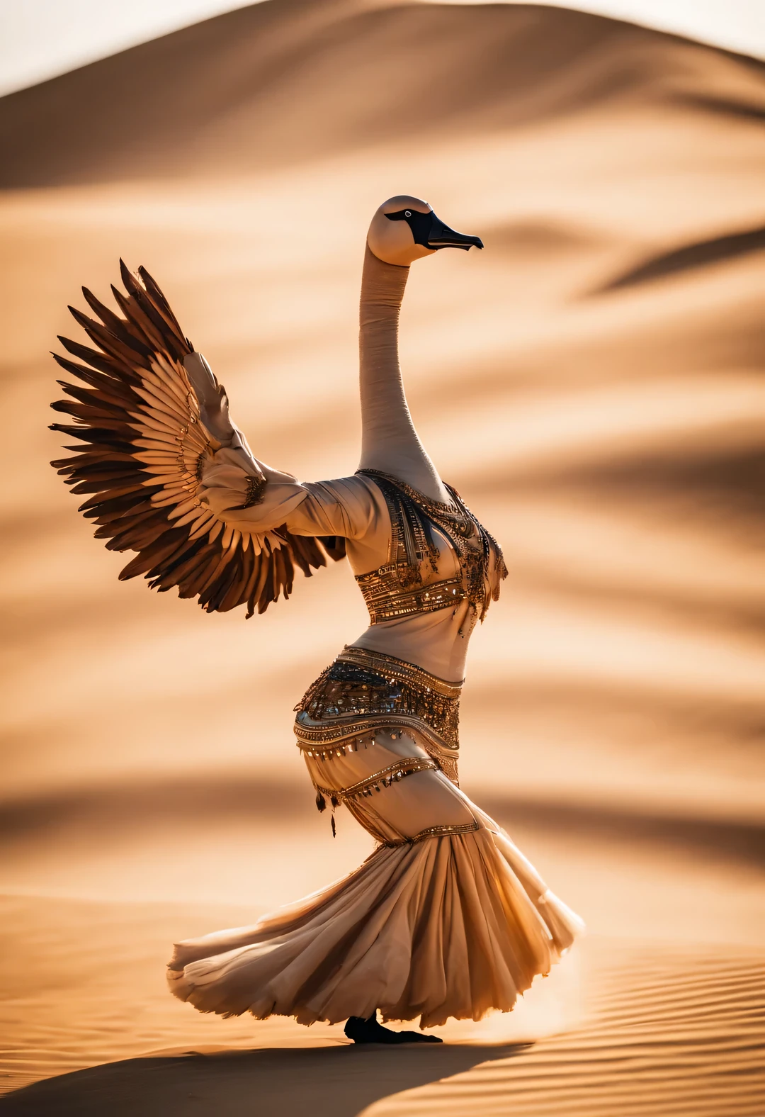 Desert Goose Puppet Belly Dance, Dance movements, Dynamic movement,