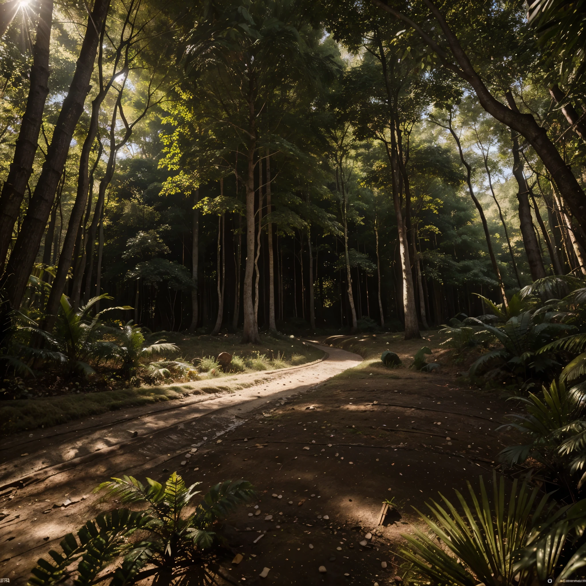 (obra de arte), (melhor qualidade), (ultra-detalhado),(melhor sombra:0.4), (best illustration), (extremamente delicado e lindo), fotorrealista, dramatic lighting, detalhes finos, forest 1920x1080 8k