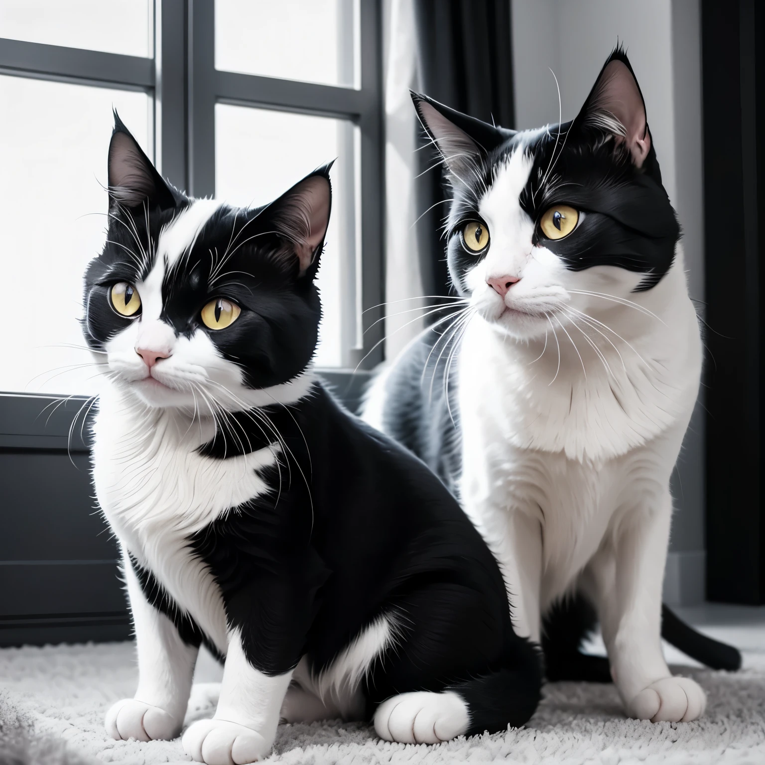 Black and white cat