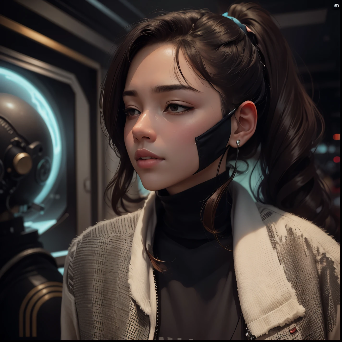 Change background Astronte and face Animated Ai with mask