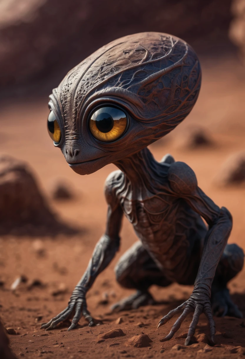 magical creatures from Mars, in Mars, never seen before, dark creatures, cute and dark magical creatures from Mars, (best quality, 4k, 8k, highres, masterpiece:1.2), ultra-detailed, (realistic, photorealistic, photo-realistic:1.37), aliens, a group of adorable and mysterious creatures, magical creatures from Mars, bewitching and unique beings, dark and enchanting beings, detailed features and vibrant colors, extraterrestrial creatures, unearthly charm, curiosity-inducing beings, otherworldly organisms, mesmerizing and extraordinary appearance, fantastical life forms, peculiar and alluring organisms, charming and enigmatic presence, uncommon and captivating features, ethereal creatures with magical powers, unknown species with intricate details, eye-catching and fantastical beings, creatures with a touch of mystery, mischievous and whimsical entities, beautifully strange and mystical creatures, unseen inhabitants of another planet, luminous and intriguing figures.