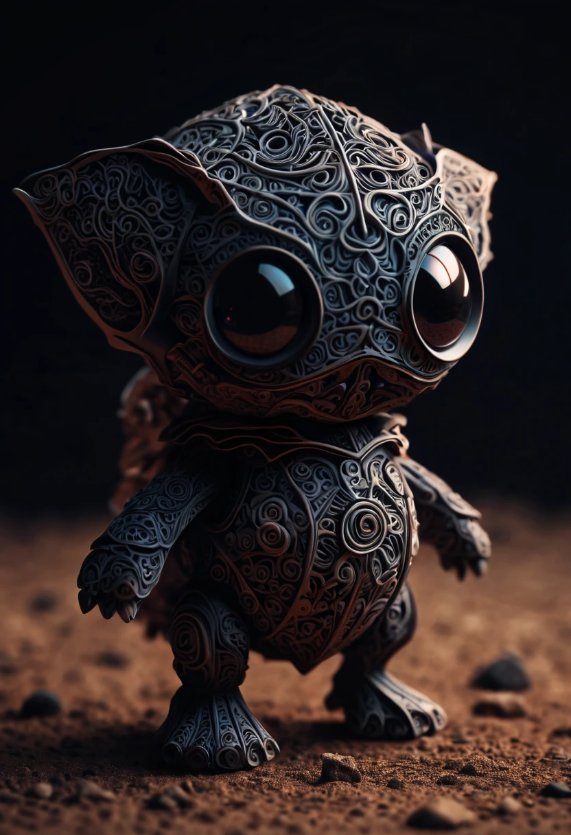Magical creatures from mars, in mars, never seen before,dark creatures, cute and dark magical creatures from mars, zentangle light, origami, 3d crunch, cinematic,