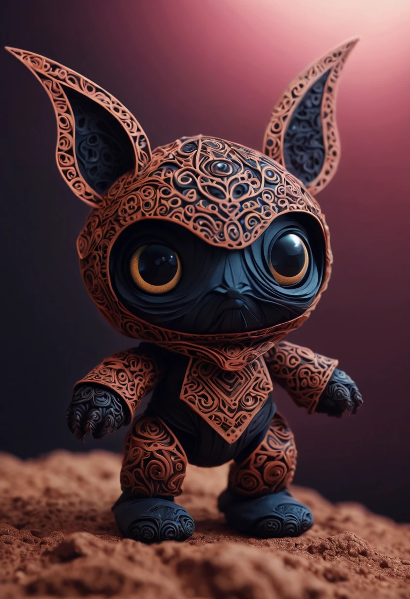 Magical creatures from mars, in mars, never seen before,dark creatures, cute and dark magical creatures from mars, zentangle, origami, 3d crunch, cinematic,