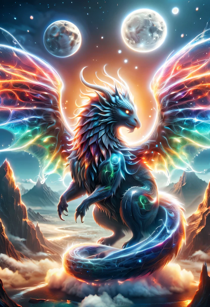 (God话 creatures) , (God), (Legendary creatures), (God话), (majestic), (powerful), (God秘), (God话), (epic), (magical), (ethereal), (obsessed), (God圣), (majestic), (God话 realm), (God秘), (God话 beasts), (God话 landscape), (heavenly), (Extraordinary), (magic), (otherworldly), (old), (undying), (majestic), (grand), (awe-inspiring), (universe), (Skyline), (God话 creatures:1.1), (stunning details), (Very detailed), (bright colors), (ethereal light), (epic scenery), (God性本质), (charming), (God话 atmosphere), (masterpiece:1.2), (super detailed), (God圣的启发), (Spectacular), (ethereal beauty), (God话 stories), (God秘 legends)