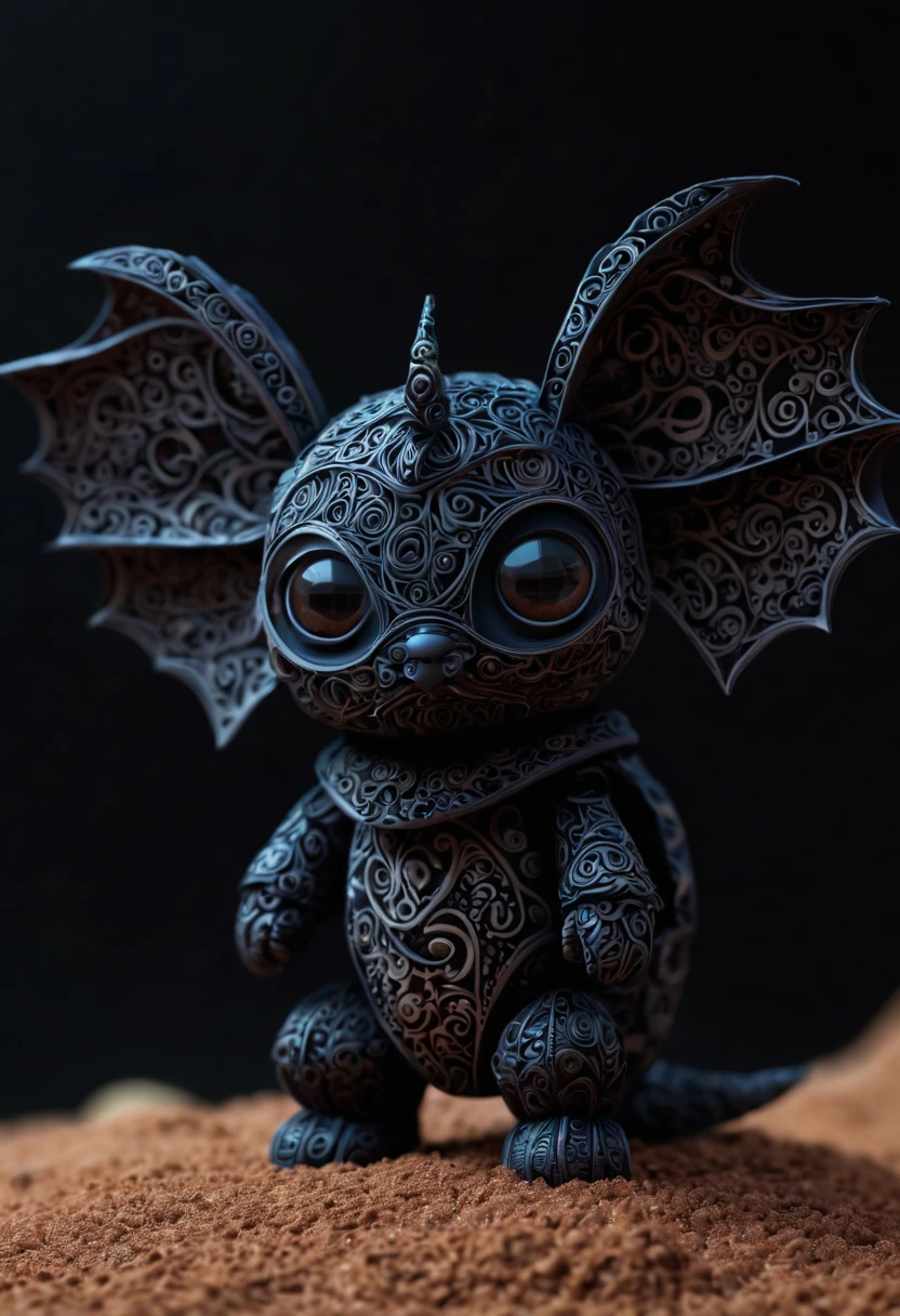 Magical creatures from mars, in mars, never seen before,dark creatures, cute and dark magical creatures from mars, zentangle, origami, 3d crunch, cinematic,