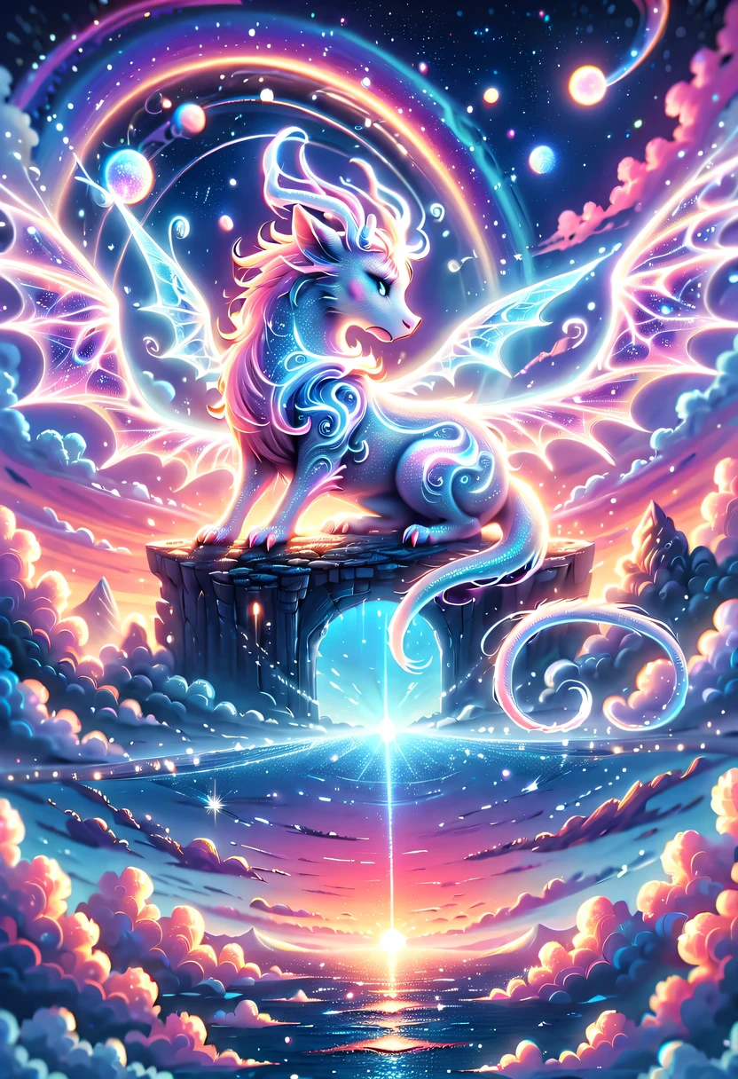 (mythical creatures) , (Legendary creatures), (majestic), (powerful), (mystery), (epic), (magical), (ethereal), (obsessed), (sacred), (majestic), (Mythological realm), (mystery), (mythical beast), (Mythical landscape), (heavenly), (Extraordinary), (magic), (otherworldly), (old), (undying), (majestic), (grand), (awe-inspiring), (universe), (Skyline), (mythical creatures:1.1), (stunning details), (Very detailed), (bright colors), (ethereal light), (epic scenery), (divine essence), (charming), (mythical atmosphere), (masterpiece:1.2), (super detailed), (sacred的启发), (Spectacular), (ethereal beauty), (mythological stories), (mystery legends)