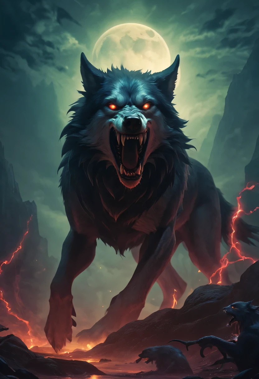 Demon World，Nightmare Wolf，magical beings，phantom attack