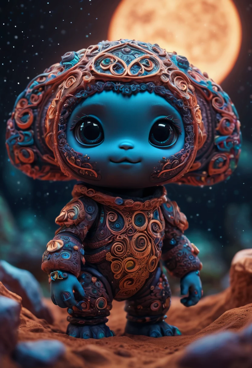 Magical creatures from mars, in mars, never seen before,dark creatures, cute and dark magical creatures from mars, zentangle, 3d crunch, cinematic, bioluminescent zentangle lines, (best quality,4k,8k,highres,masterpiece:1.2),ultra-detailed,realistic,photorealistic:1.37,hdr,studio lighting,sharp focus,professional,vivid colors,bokeh,portraits,colorful color harmony,soft natural lighting,whimsical and vibrant atmosphere,beautifully illustrated stylized characters with intricate details,ethereal and dreamlike background with swirling patterns,twinkling stars,mesmerizing and vibrant celestial colors,dynamic and energetic composition,paper-cut elements to enhance depth and texture,
