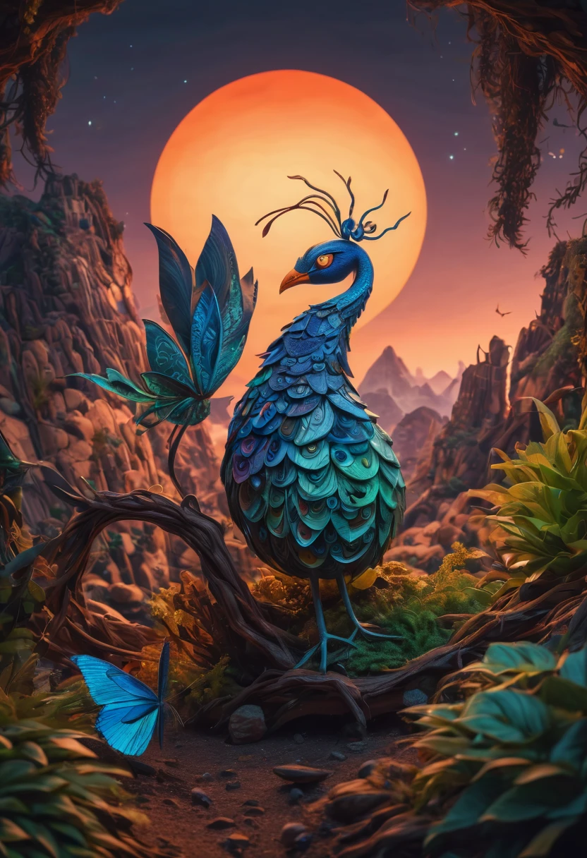 (best quality,4k,8k,highres,masterpiece:1.2),ultra-detailed,(realistic,photorealistic,photo-realistic:1.37),HDR,UHD,studio lighting,ultra-fine painting,sharp focus,physically-based rendering,extreme detail description,professional,vivid colors,bokeh,creepy,zentangle lines,origami,3D crunch,bioluminescent,otherworldly,enchanted,glowing eyes,dark and mysterious atmosphere,unique and intricate patterns,fantastical landscapes,star-filled sky,unexplored terrain,endless possibilities,playful and mischievous demeanors,undiscovered species,hidden secrets,extraterrestrial magic,unparalleled beauty,colorful and vibrant palette,mesmerizing dance of lights and shadows,unconventional and captivating art style,whimsical and surreal elements,extraordinary creatures with multiple limbs and appendages,breath-taking and awe-inspiring sights,spectacular and grandiose landscapes filled with extraordinary flora and fauna,astonishing and mind-bending perspectives,immersive and cinematic experience,revakutation of the boundaries of imagination.