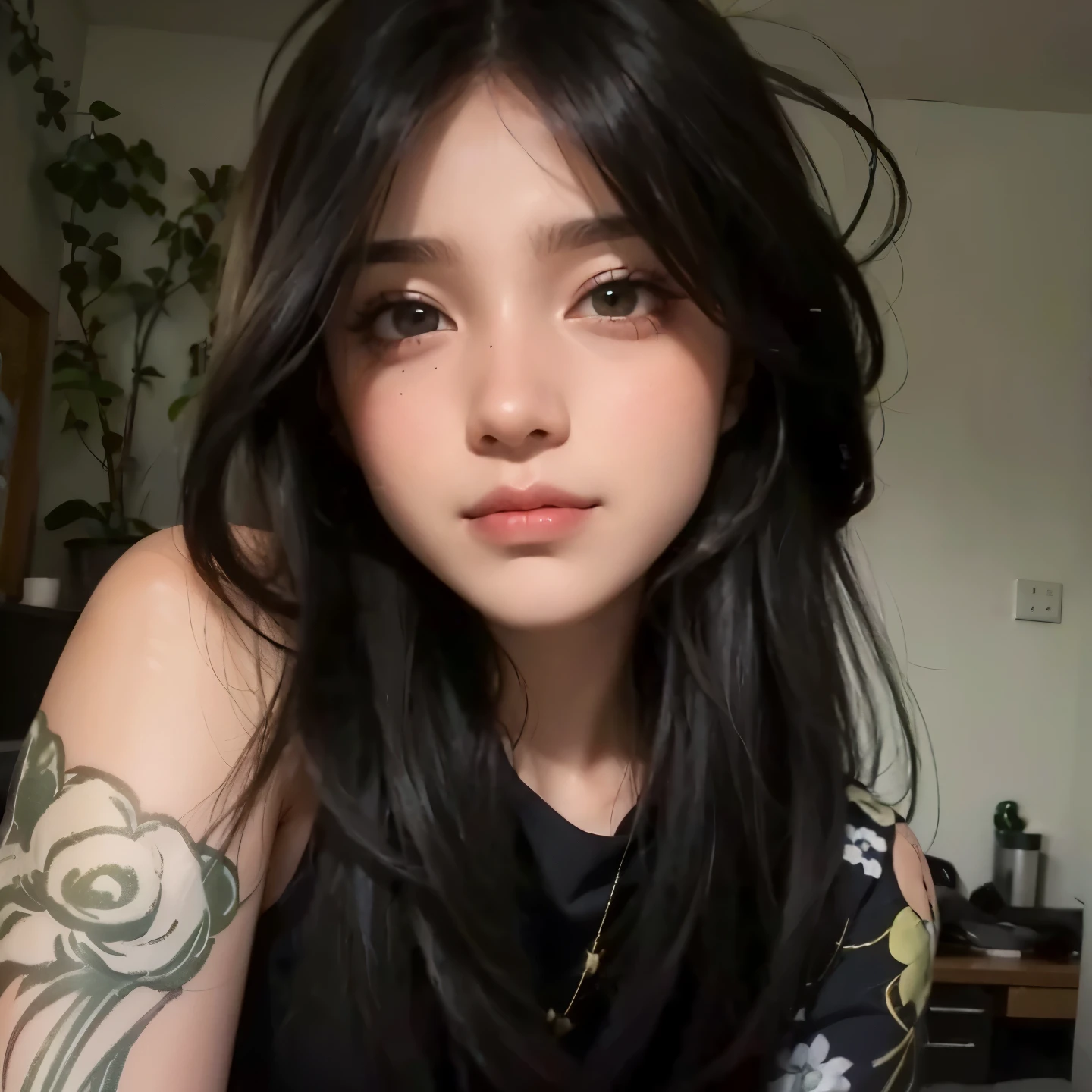 melhor qualidade, ultra high resolution, 1 , cabelo vermelho, olhos verdes, corpo curto e fino, vestindo camisa branca e bermuda, ((bashful expression)), Campo de Morango
