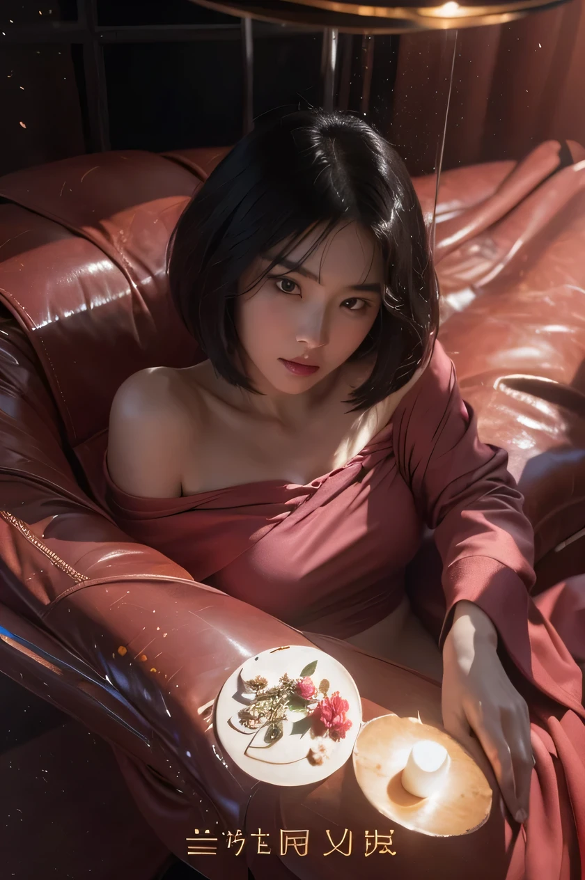 (Best quality, 8k, 32k, Masterpiece, UHD:1.2) "Generate a captivating artwork featuring a young Japanese girl model with short, sleek black hair styled in a chic bob haircut. Envision her bathed in dramatic cinematic lighting, creating an atmosphere of allure and mystery. Emphasize a romantic aesthetic vibe, showcasing the model in a poised and elegant pose that evokes a sense of intimacy and sophistication. Utilize warm and soft tones to enhance the romantic ambiance, and consider incorporating elements like flowing fabrics or flowers to add a touch of ethereal beauty. Capture the essence of romance and beauty through the model's expression, the play of light and shadows, and the overall aesthetic, creating a visually compelling and emotionally resonant piece." car, interior