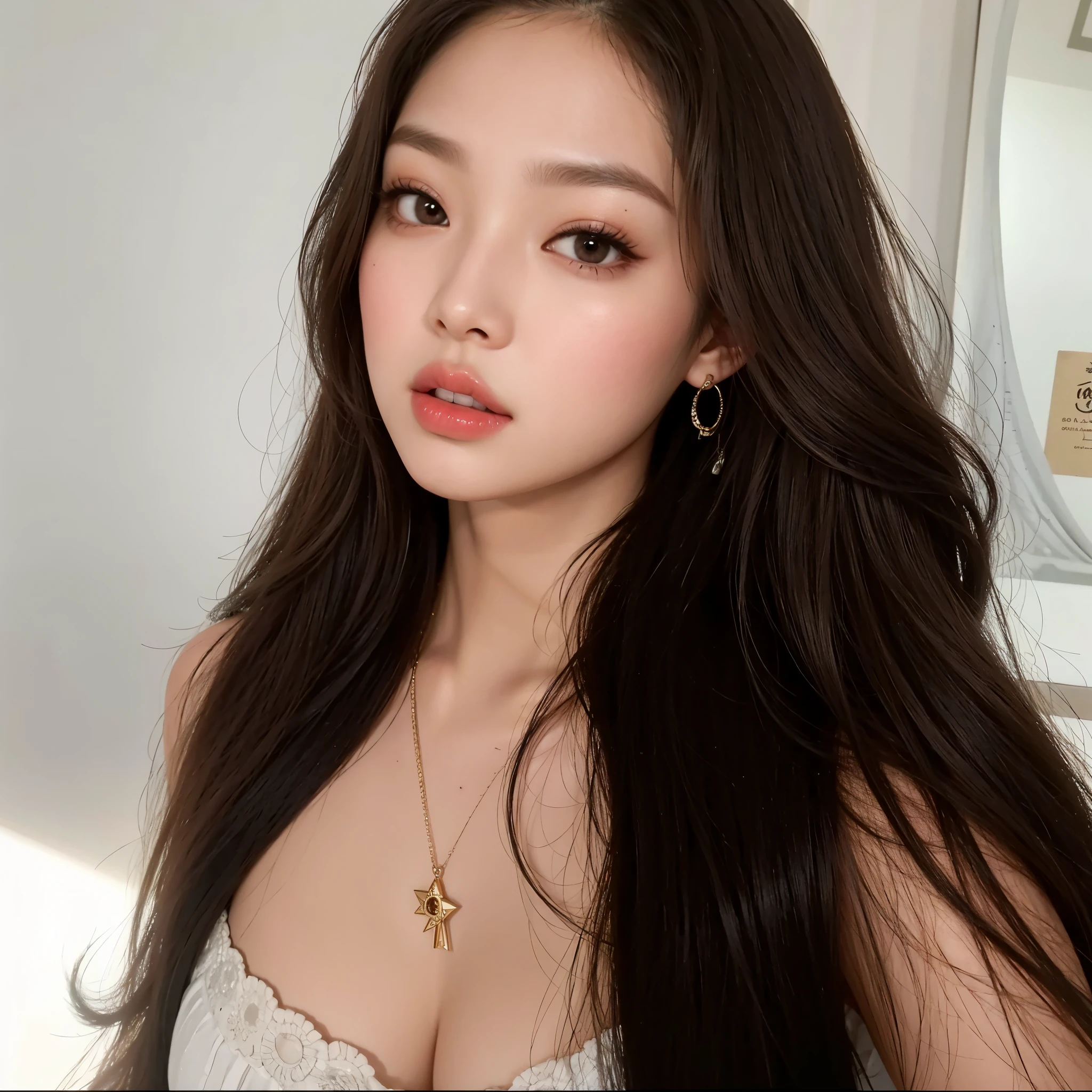 Araffe mulher Asian com longos cabelos escuros e sutiã, linda jovem coreana, jennie blackpink, linda jovem coreana, linda mulher sul-coreana, beautiful  Asian, maquiagem sul-coreana popular, young lovely korean face, maquiagem coreana popular,  coreana, Ulzzang, young pale and beautiful asian face, jaeyeon nam, linda mulher Asian,  Asian