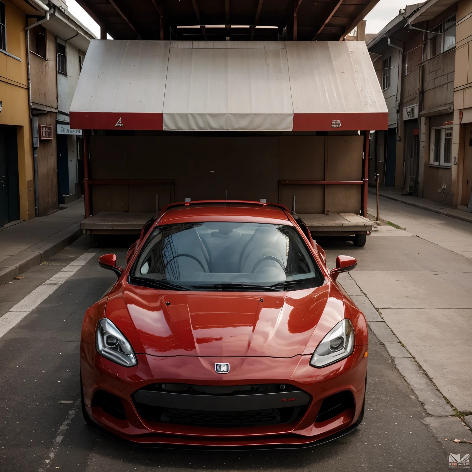 Let's create an image of a red car