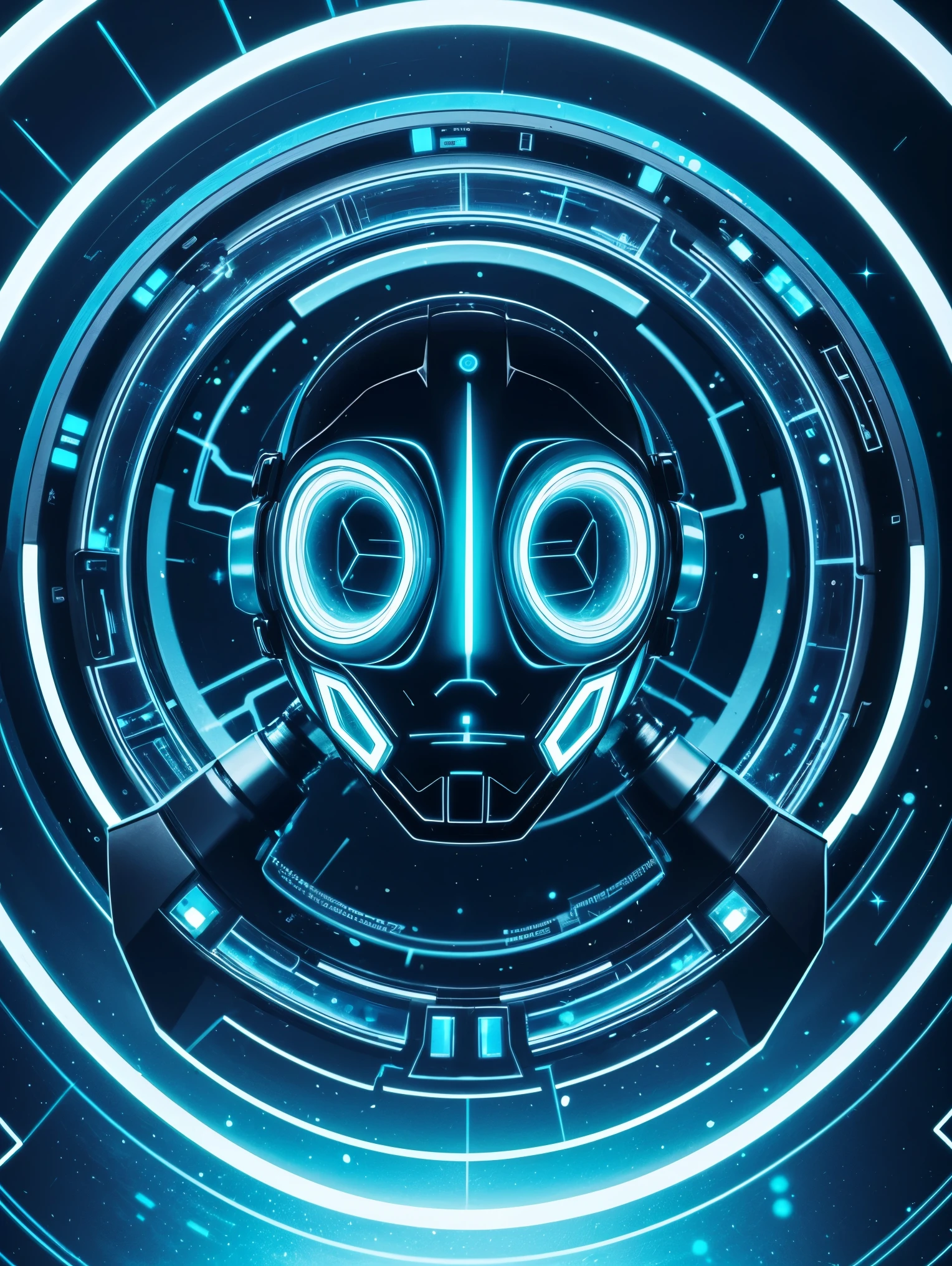 bioluminic [sh4g0d:0.6], helix portal, portrait, [fluorescent hair:0.7], galactic cybernetic mask