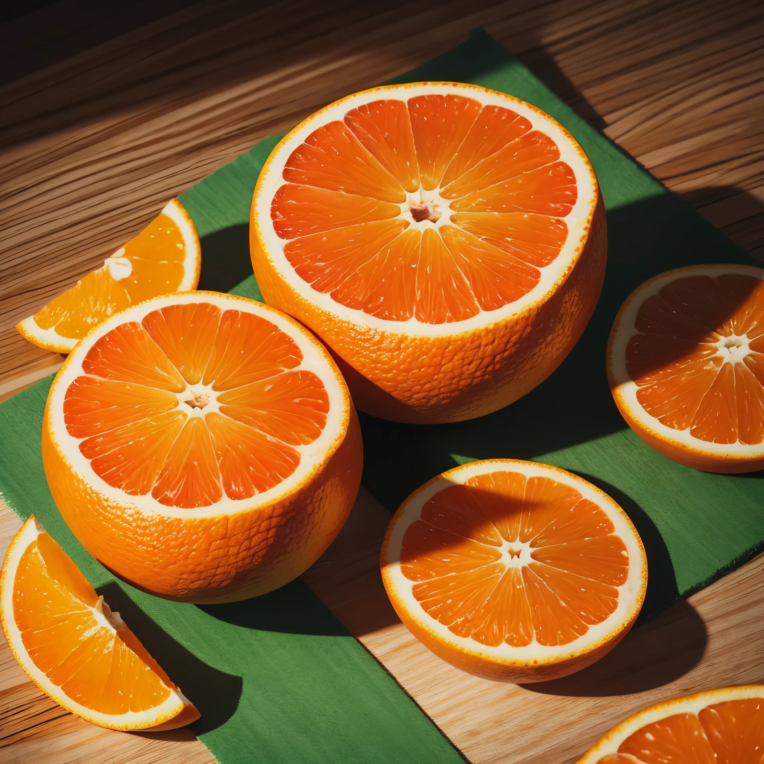 (ultra-detailed,highres:1.2),anime-style orange fruit with perfect shadows in incredible 4k ultra HD quality, vibrant colors, sharp focus, vivid details, professional lighting