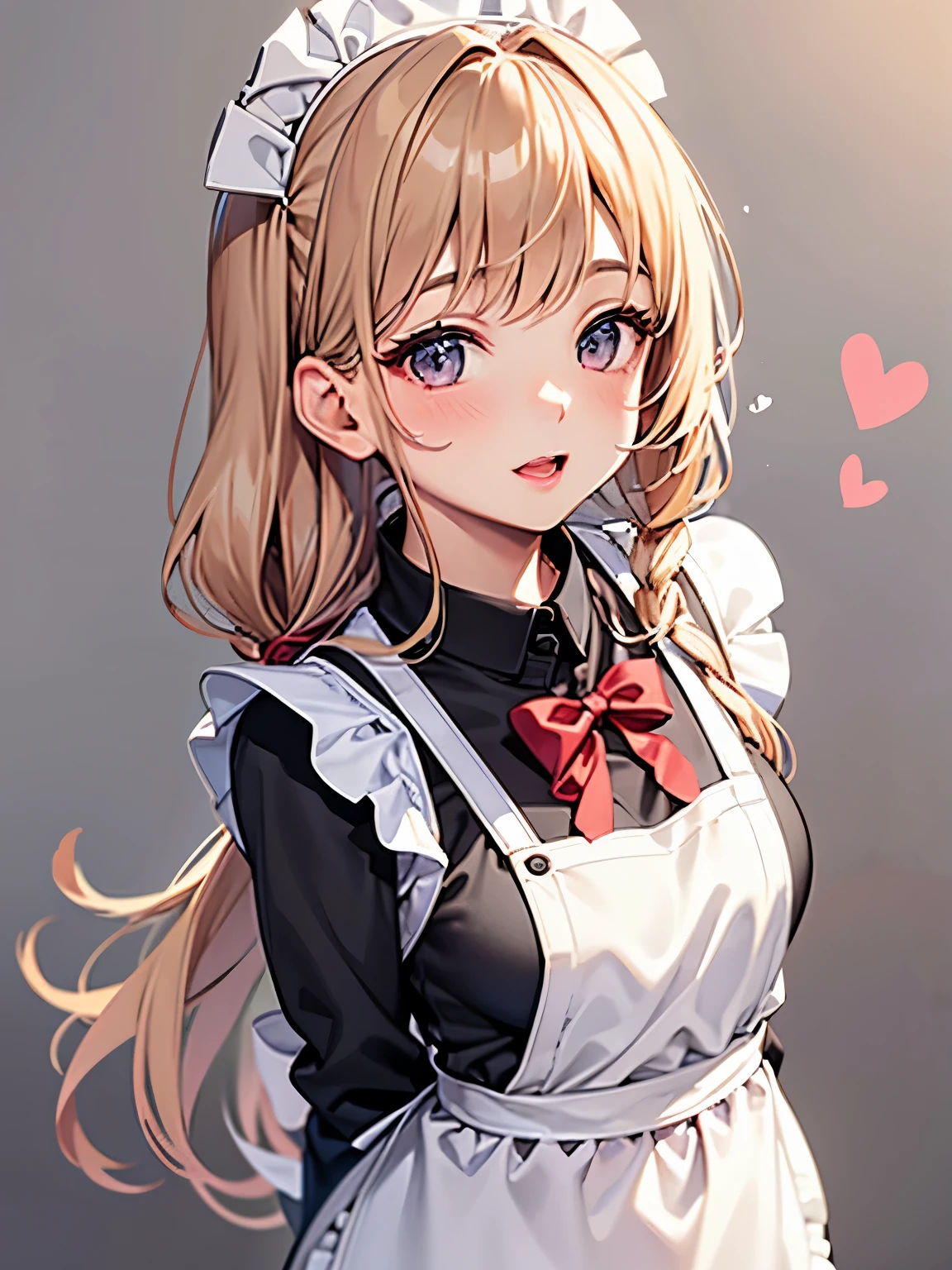 girl,((♡)),((Heart background)),(wearing a homely apron:1.3),((Casual winter clothes)),close up of face,