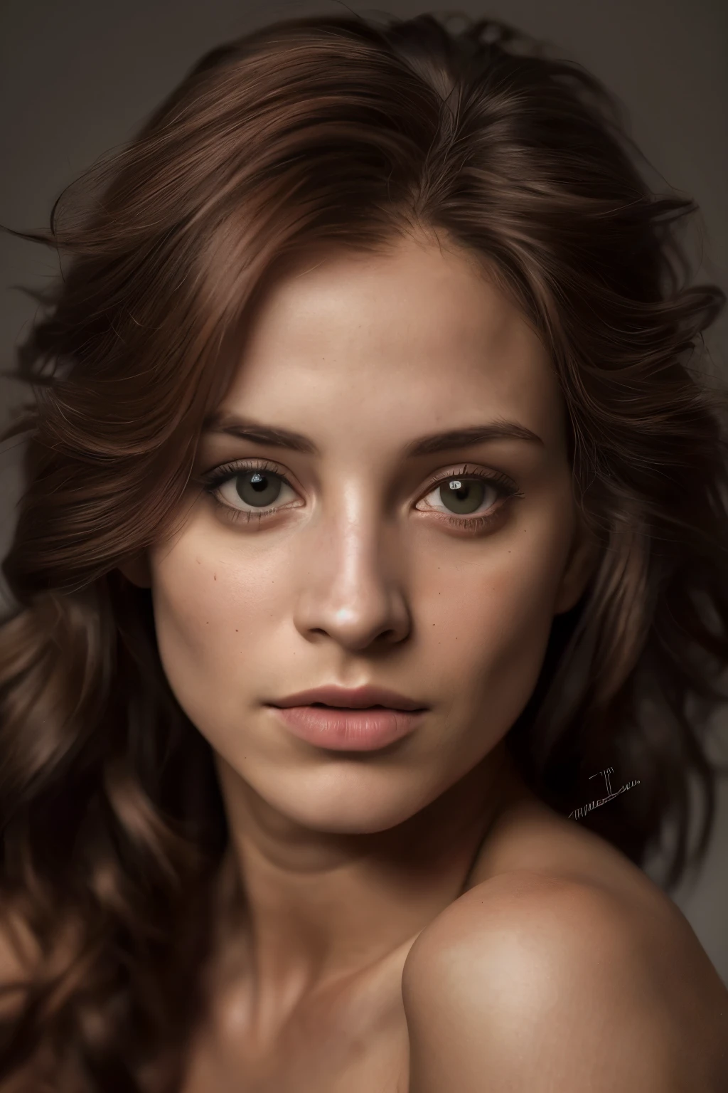 (fechar-se, fotografia editorial de uma mulher de 21 anos), (Rosto altamente detalhado:1.4) (sorriso:0.7) (fundo dentro escuro, temperamental, estudo privado:1.AV, por Lee Jeffries, Nikon D850, fotografia de estoque de filme ,4 codas retrato 400 ,f1 camera.6 lentes ,Cores ricas ,hiper-realista ,textura realista, dramatic lighting , cinema 800,