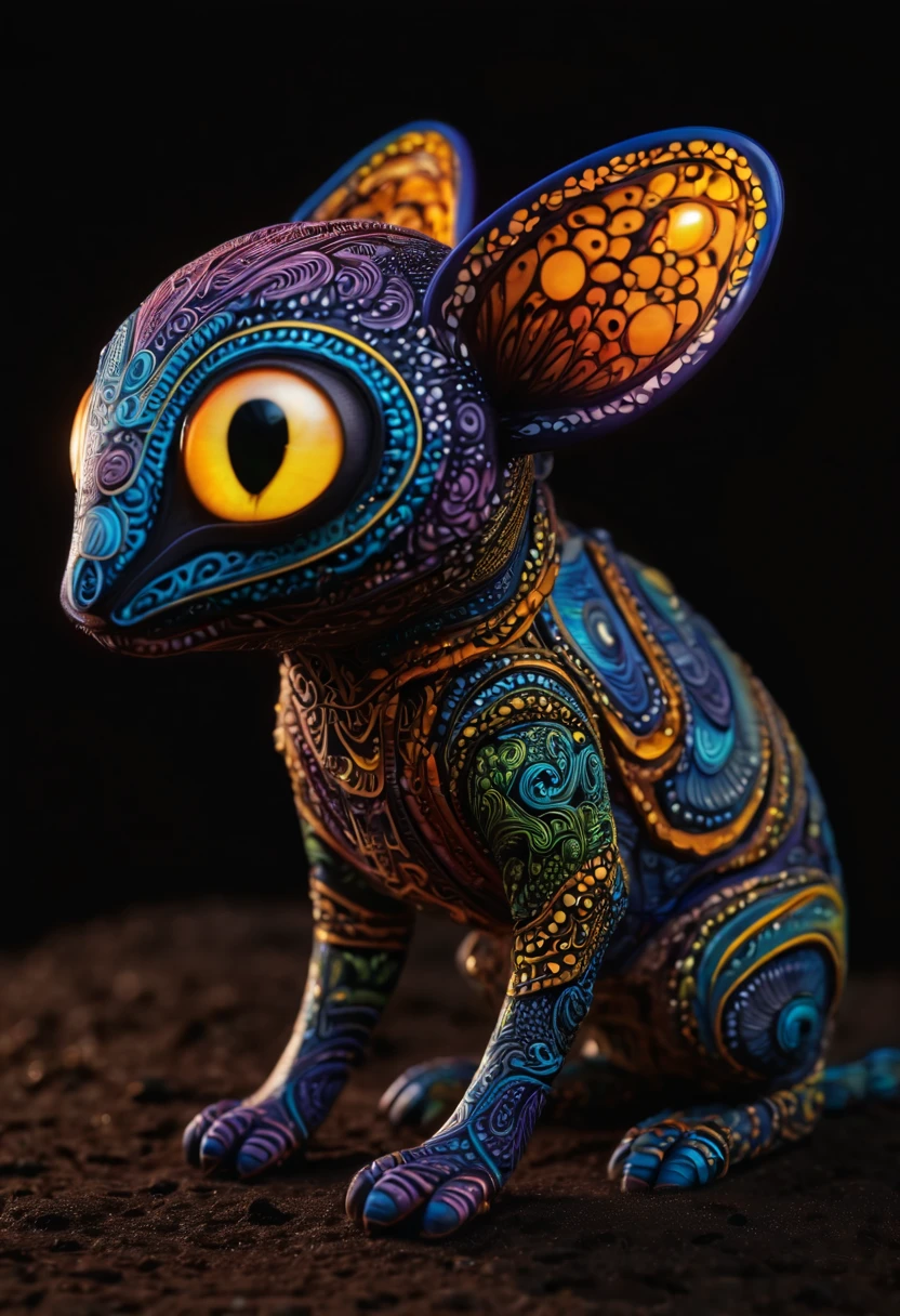 Please generate a description for a collection of never-before-seen magical creatures from Mars. These creatures are both cute and dark, with a touch of mystery. They possess an otherworldly beauty with intricate and mesmerizing zentangle patterns. Picture them in a 3D crunch, each creature appearing almost cinematic. The zentangle lines on their bodies emit a soft, bioluminescent glow, adding to their enchanting allure. These creatures are a sight to behold, unlike anything seen before on Mars or any other planet. Please generate a description for a collection of never-before-seen magical creatures from Mars. These creatures are both cute and dark, with a touch of mystery. They possess an otherworldly beauty with intricate and mesmerizing zentangle patterns. Picture them in a 3D crunch, each creature appearing almost cinematic. The zentangle lines on their bodies emit a soft, bioluminescent glow, adding to their enchanting allure. These creatures are a sight to behold, unlike anything seen before on Mars or any other planet.