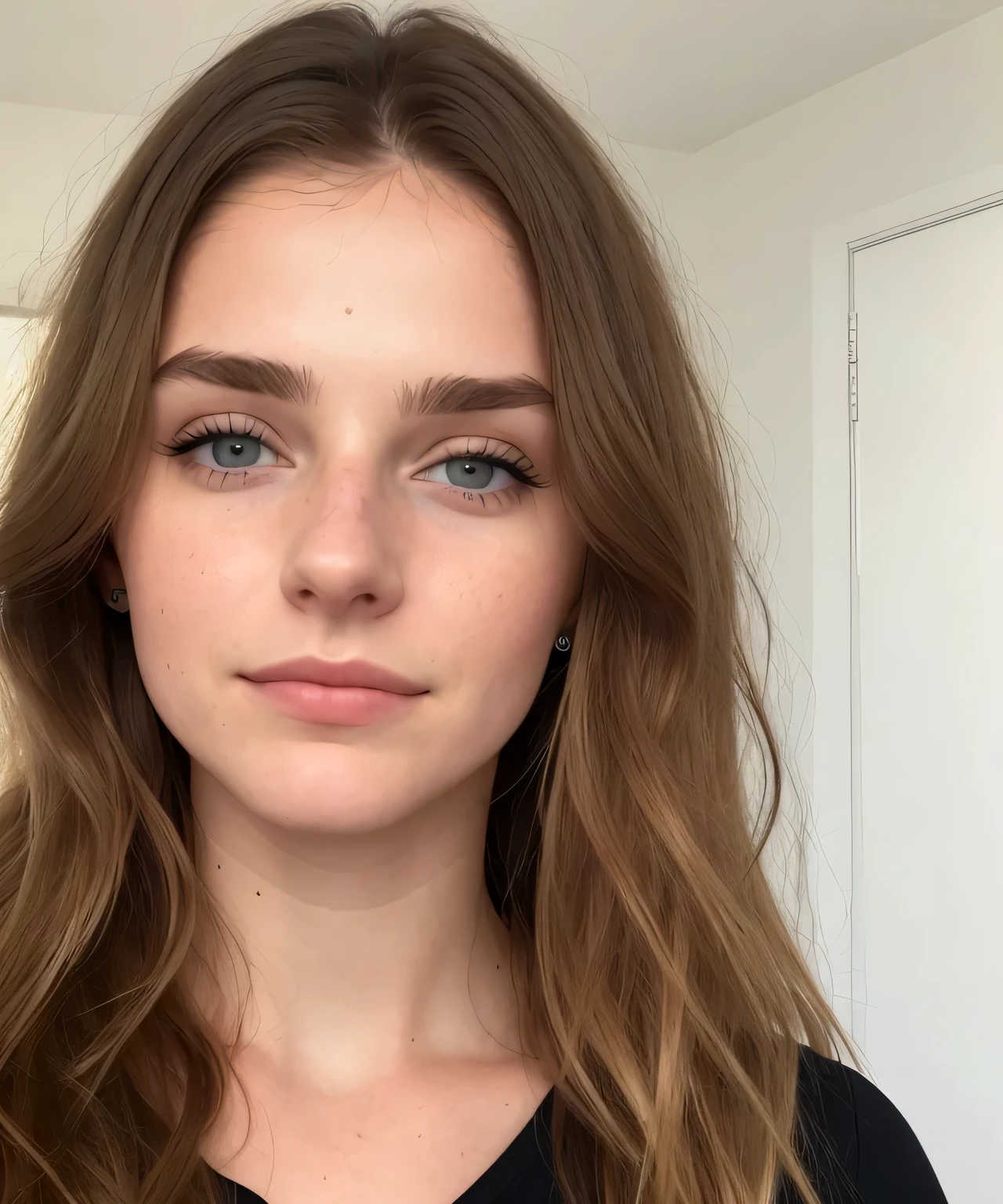 ((best quality)), ((Meisterwerk)), (Detailliert), Perfektes Gesicht, 1.1, Hochdetaillierte Gesichts- und Hautstruktur, Detaillierte Augen, Anna Björn a 21 year old blonde swedish girl, cute selfies in her luxurious bedroom, cute makeup, cute expressions, aesthetic instagram pictures